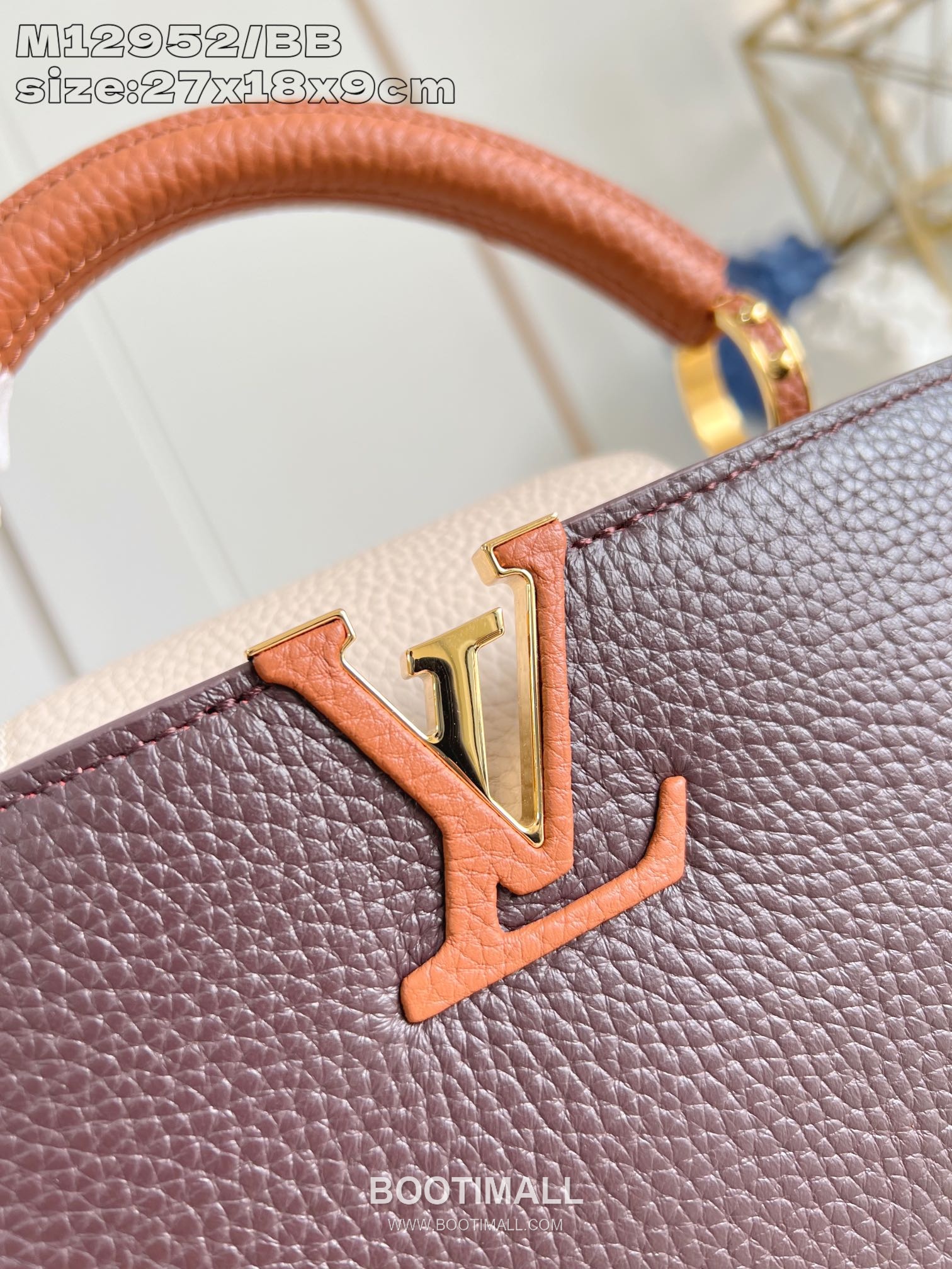 Louis Vuitton Capucines Taurillon Leather Top Handle Bag with Flap Logo Detail 루이비통 카퓌신 타우릴론 레더 탑핸들백 M14176 27cm 2