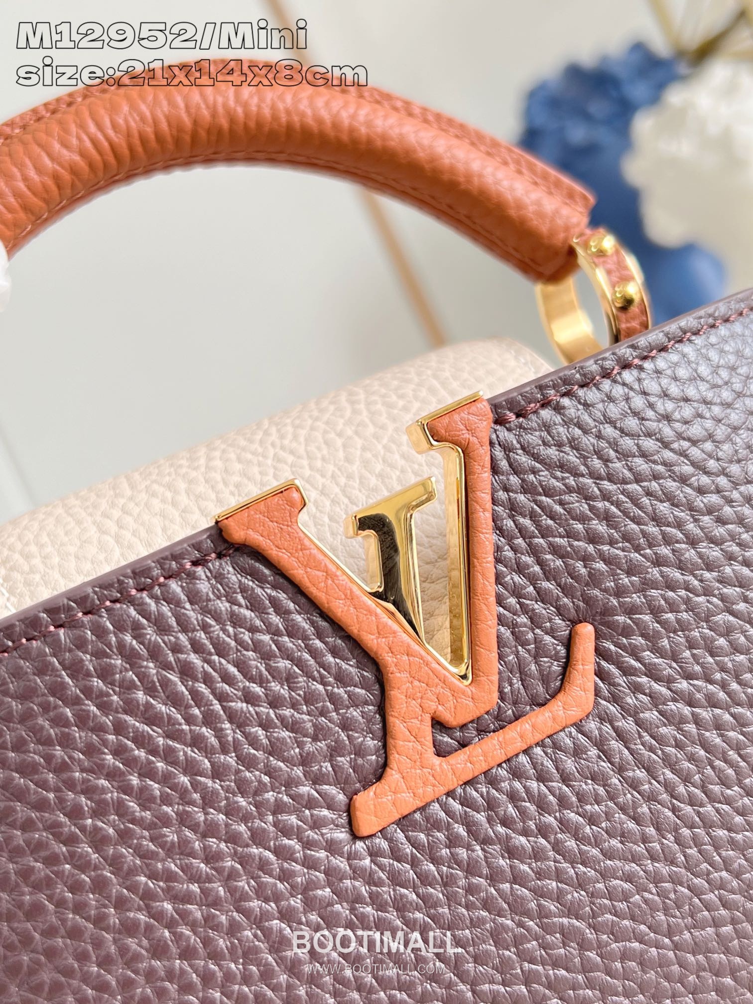 Louis Vuitton Capucines Taurillon Leather Top Handle Mini Bag with Flap Logo Detail 루이비통 카퓌신 타우릴론 레더 탑핸들 미니백 M14176 21cm 2