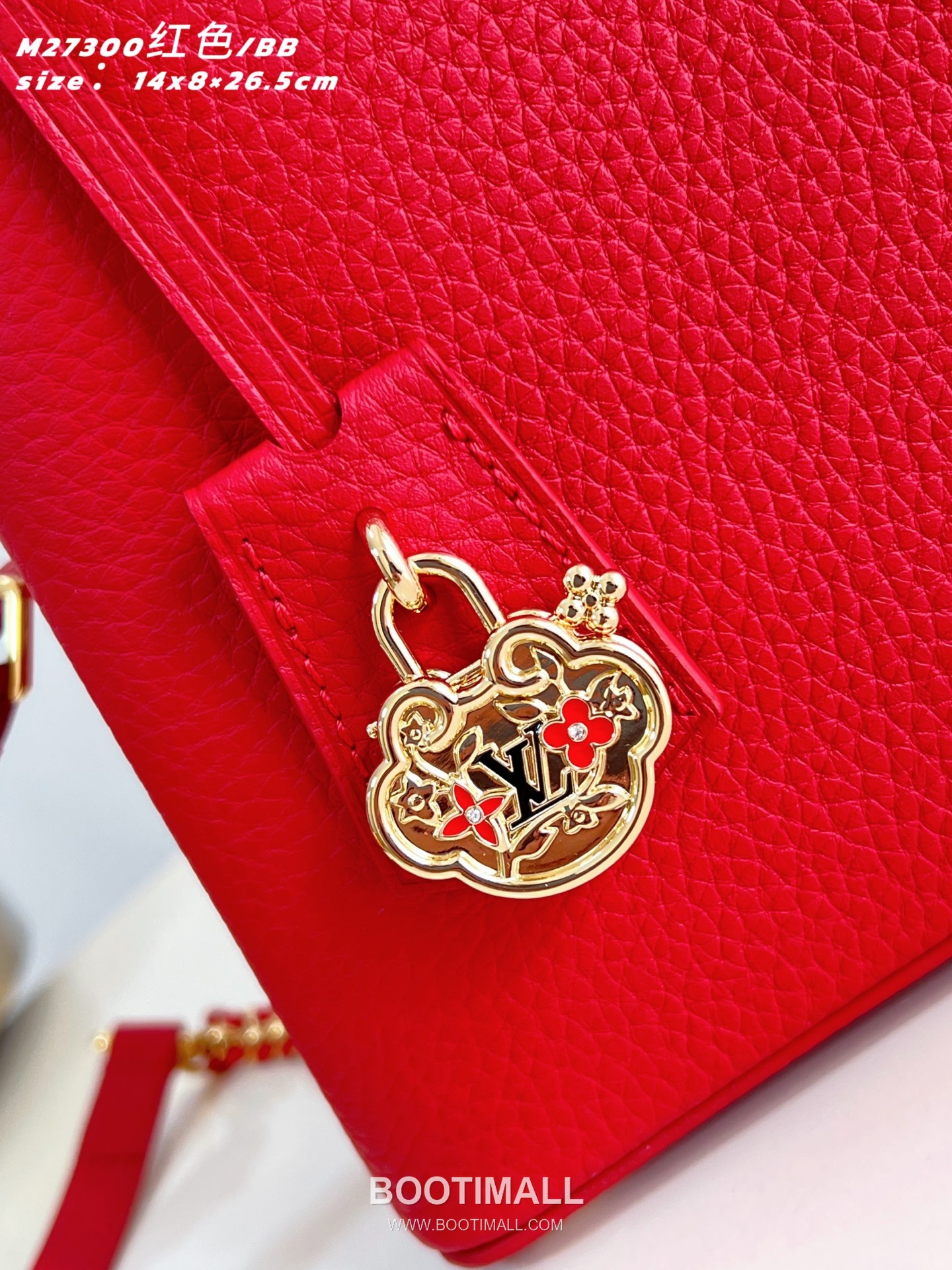 Louis Vuitton Capucines East-West BB Taurillon Leather Top Handle Bag with Strap Logo Detail 루이비통 카퓌신 이스트웨스트 BB 타우릴론 레더 탑핸들백 M27300 26.5cm 4