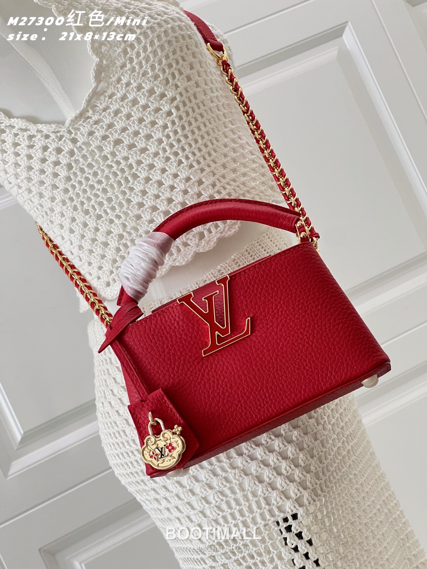 Louis Vuitton Capucines East-West Mini Taurillon Leather Top Handle Bag with Strap Logo Detail 루이비통 카퓌신 이스트웨스트 미니 타우릴론 레더 탑핸들백 M27300 22cm 1