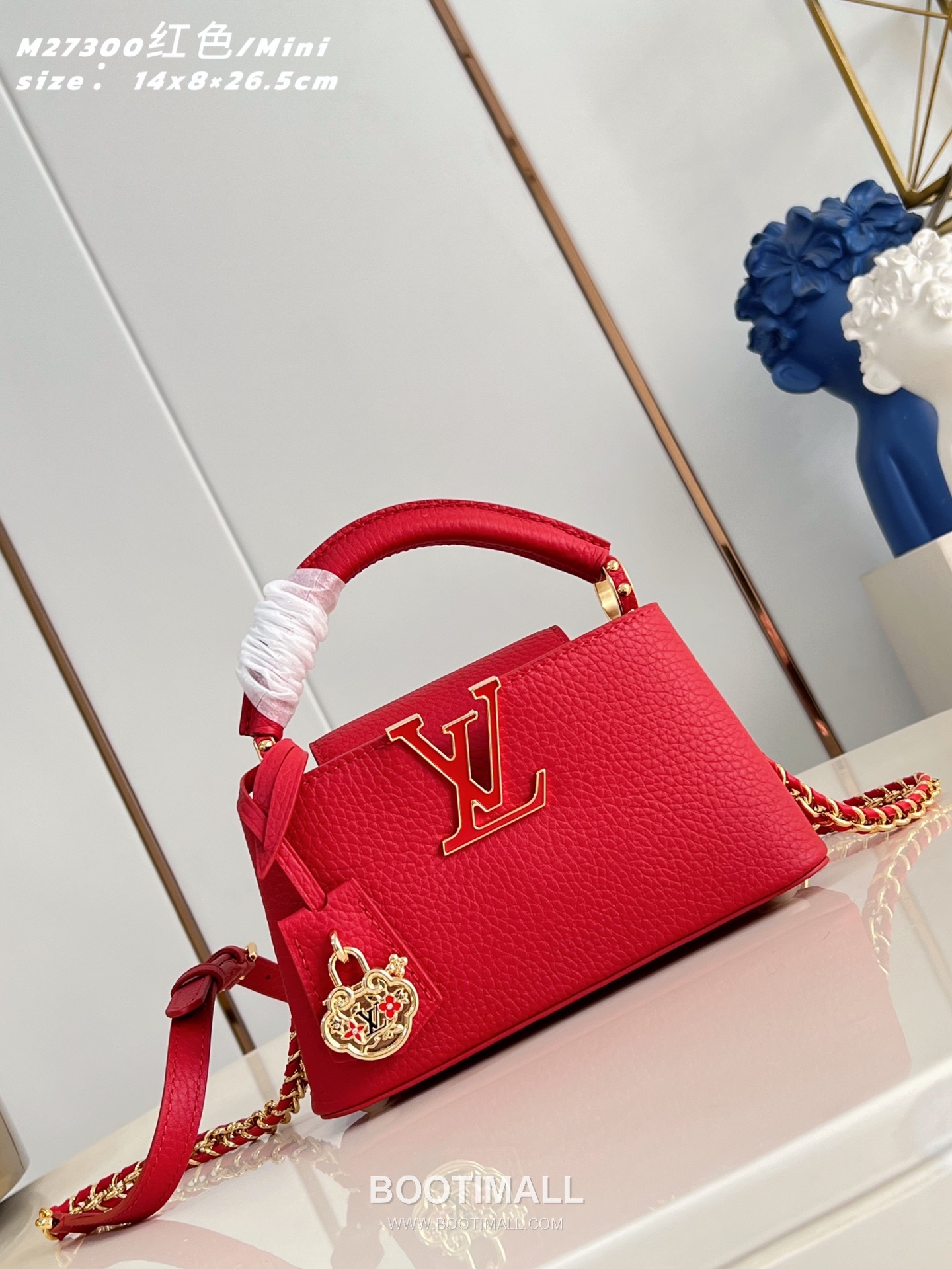 Louis Vuitton Capucines East-West Mini Taurillon Leather Top Handle Bag with Strap Logo Detail 루이비통 카퓌신 이스트웨스트 미니 타우릴론 레더 탑핸들백 M27300 22cm 2