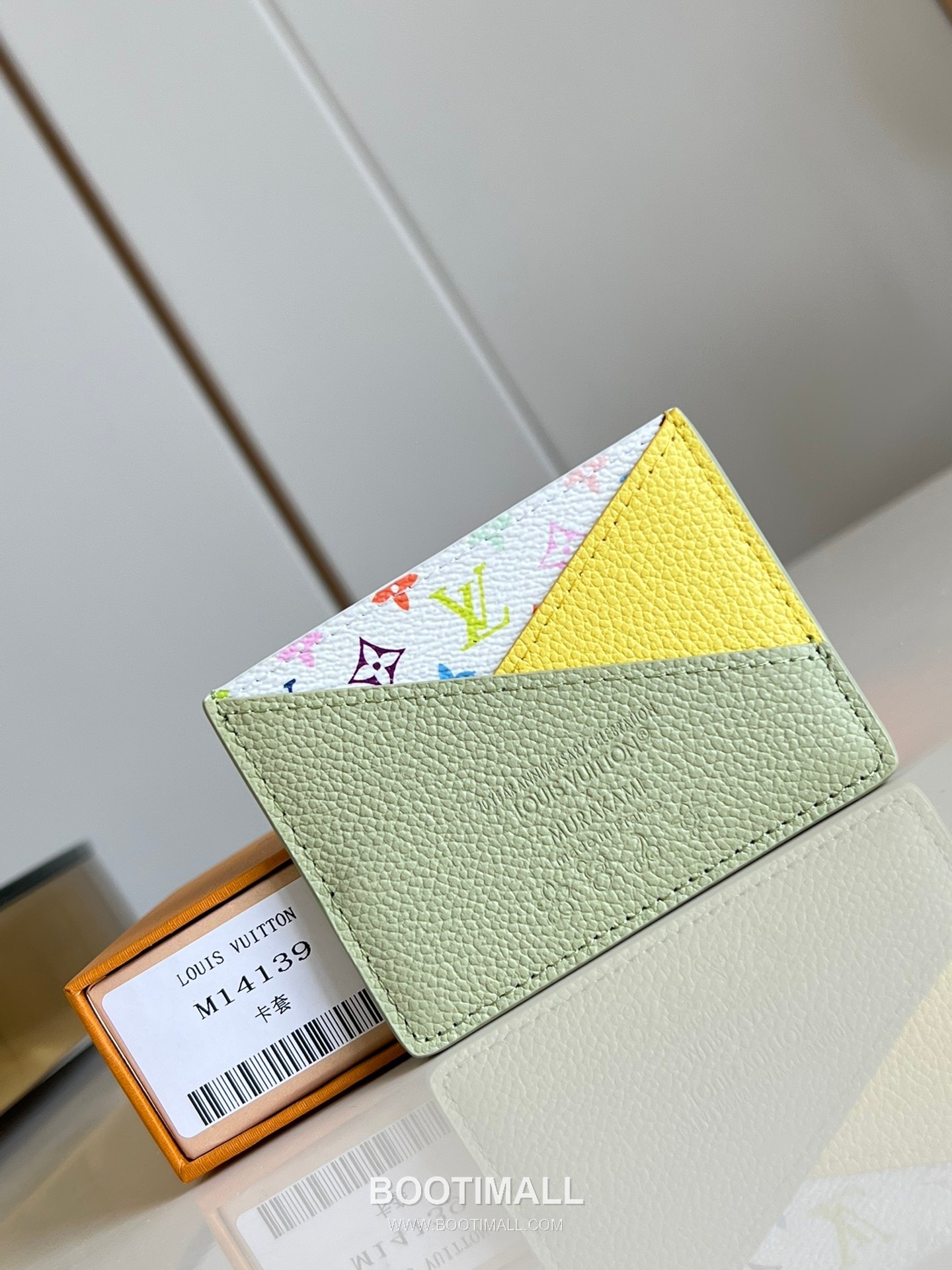 Louis Vuitton x Takashi Murakami Criss-Cross Calfskin Leather Card Holder with Monogram Canvas Detail 루이비통 x 무라카미 다카시 크리스크로스 카프스킨 레더 카드홀더 M14139 10cm 1