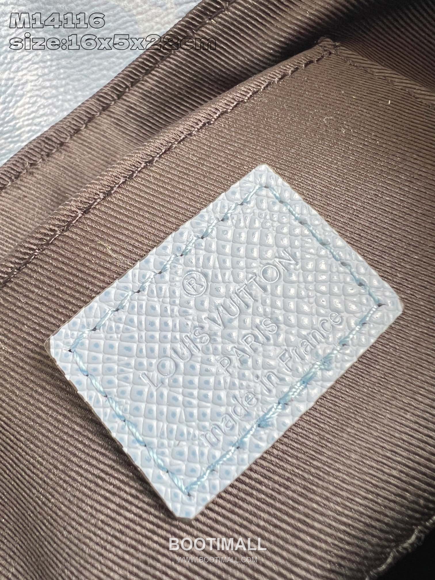 Louis Vuitton Pulse Mini Monogram Canvas Taïga Leather Shoulder Bag with Flap Zip Pocket Detail 루이비통 펄스 미니 모노그램 캔버스 타이가 레더 숄더백 M14116 22.5cm 9