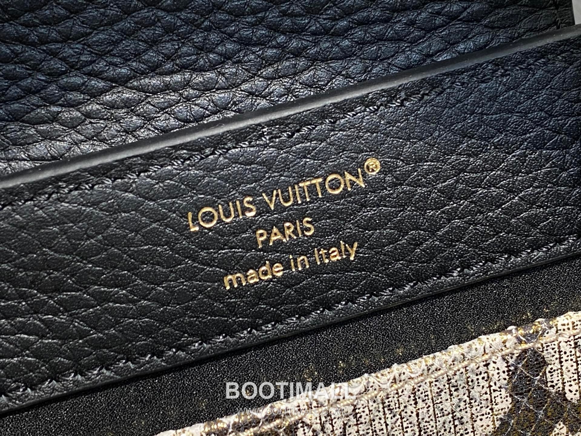 Louis Vuitton Capucines Mini Taurillon Leather Top Handle Bag with Python Trim Chain Detail 루이비통 카퓌신 미니 타우릴론 레더 탑핸들백 M89369 21cm 11