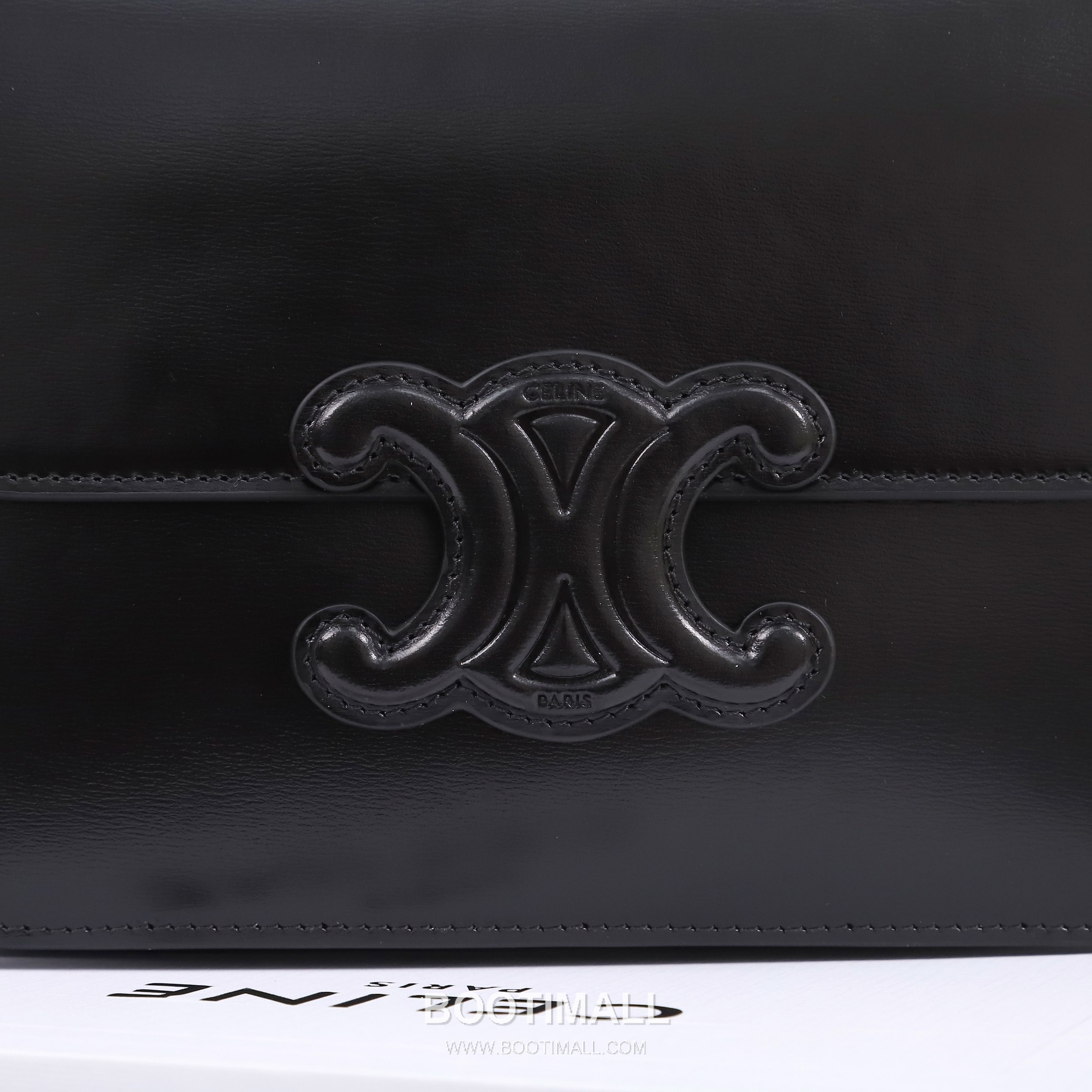 Celine Triomphe Calfskin Leather Shoulder Bag with Flap Logo Detail 셀린느 트리옹프 카프스킨 레더 숄더백 199223 22.5cm 5