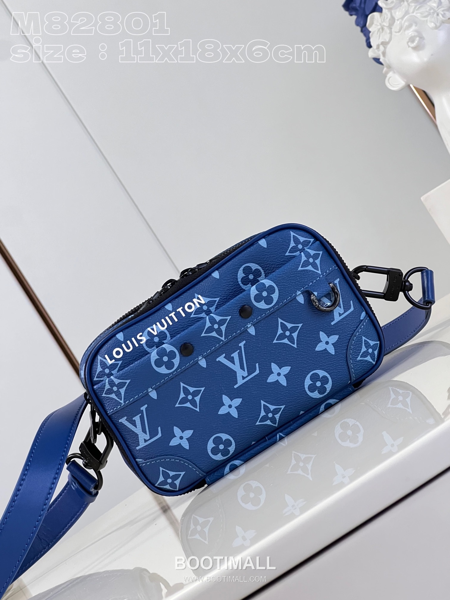 Louis Vuitton Nano Alpha Monogram Canvas Crossbody Bag with Front Pocket Strap Detail 루이비통 나노 알파 모노그램 캔버스 크로스바디백 M82801 11cm 1