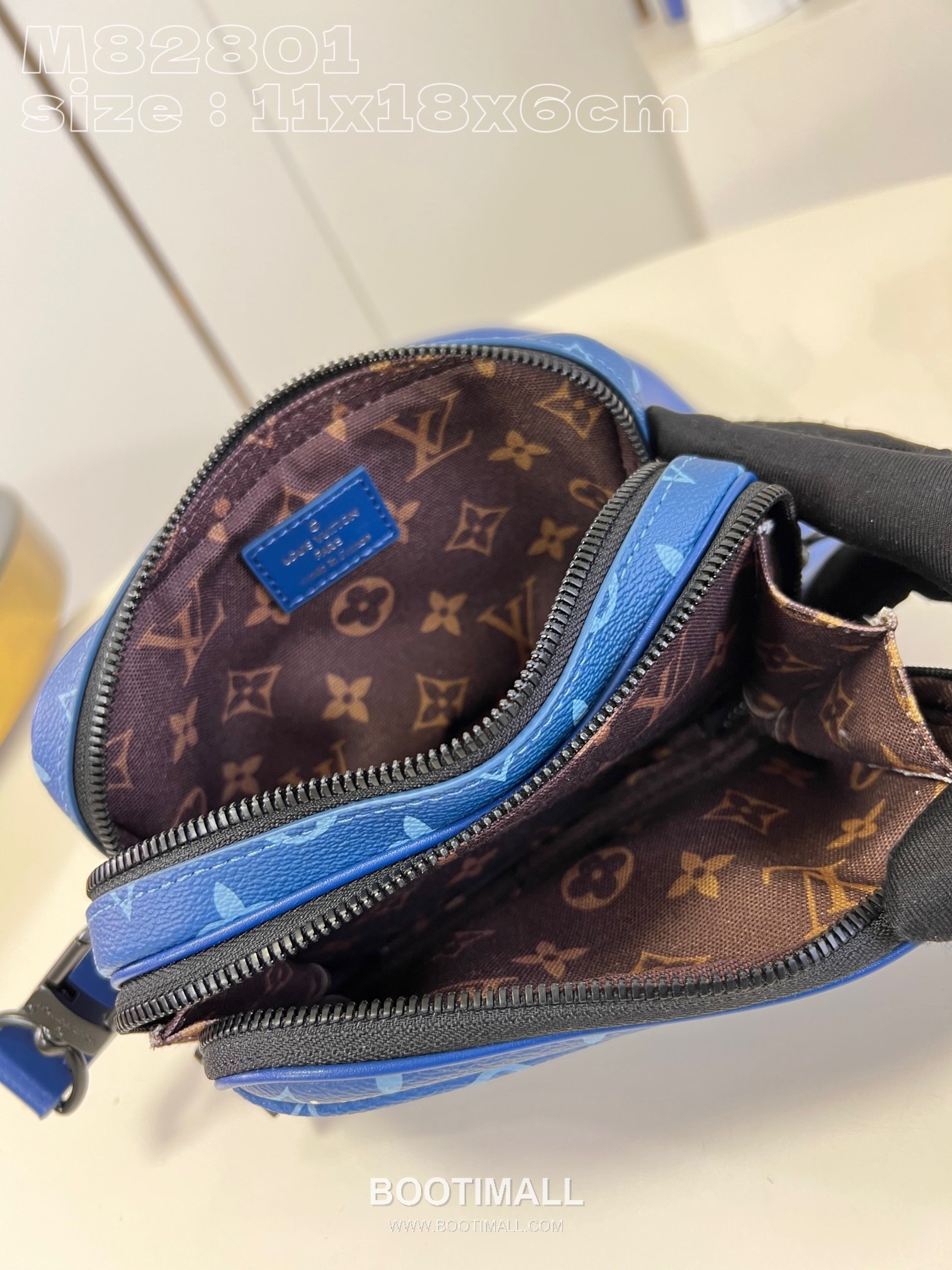 Louis Vuitton Nano Alpha Monogram Canvas Crossbody Bag with Front Pocket Strap Detail 루이비통 나노 알파 모노그램 캔버스 크로스바디백 M82801 11cm 8