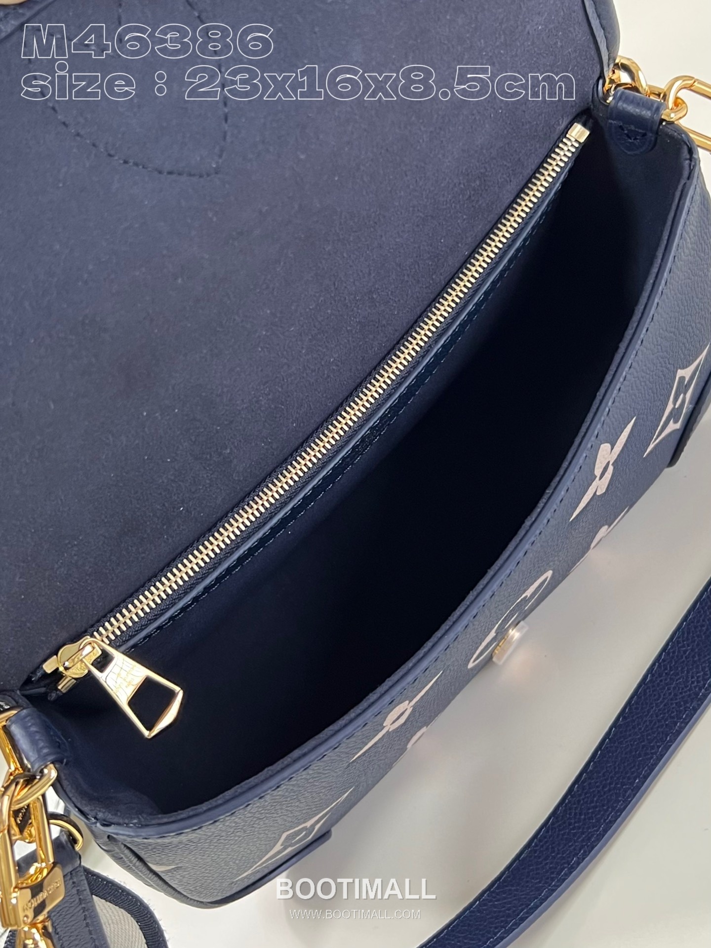 Louis Vuitton Diane Monogram Empreinte Calfskin Leather Shoulder Bag with Strap Detail 루이비통 디안느 모노그램 앙프렝뜨 카프스킨 레더 숄더백 M46386 23cm 7