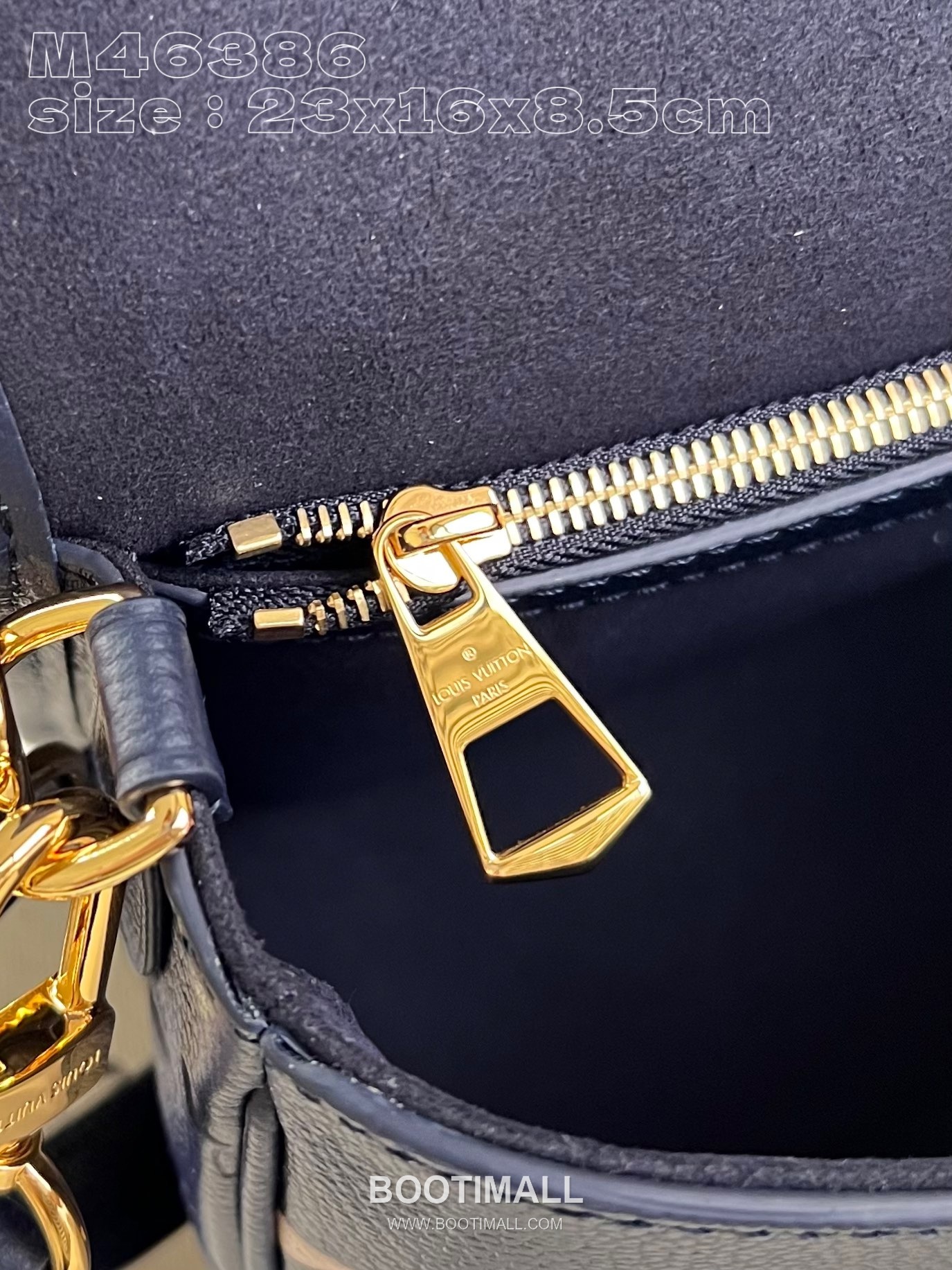 Louis Vuitton Diane Monogram Empreinte Calfskin Leather Shoulder Bag with Strap Detail 루이비통 디안느 모노그램 앙프렝뜨 카프스킨 레더 숄더백 M46386 23cm 8