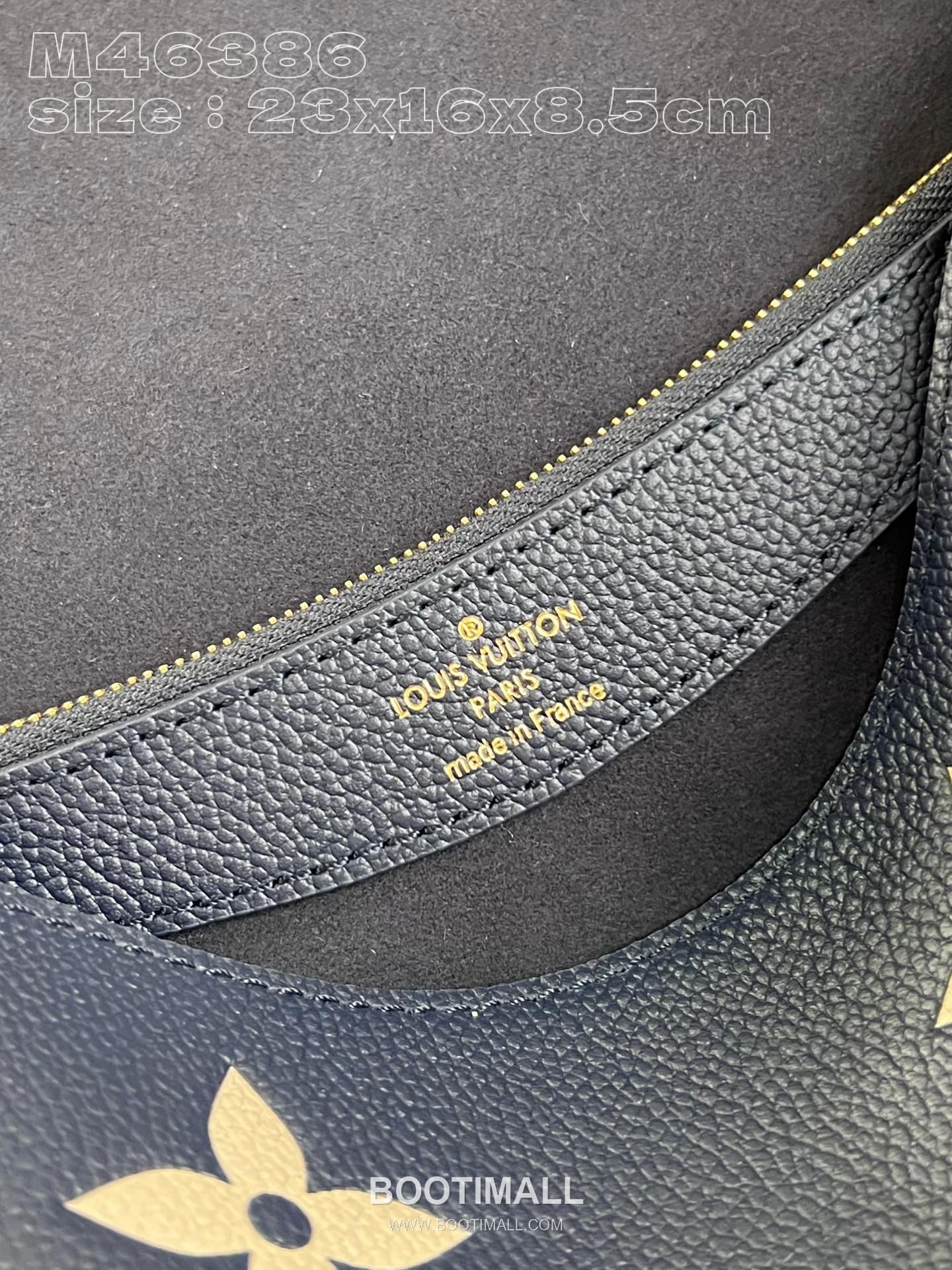 Louis Vuitton Diane Monogram Empreinte Calfskin Leather Shoulder Bag with Strap Detail 루이비통 디안느 모노그램 앙프렝뜨 카프스킨 레더 숄더백 M46386 23cm 9