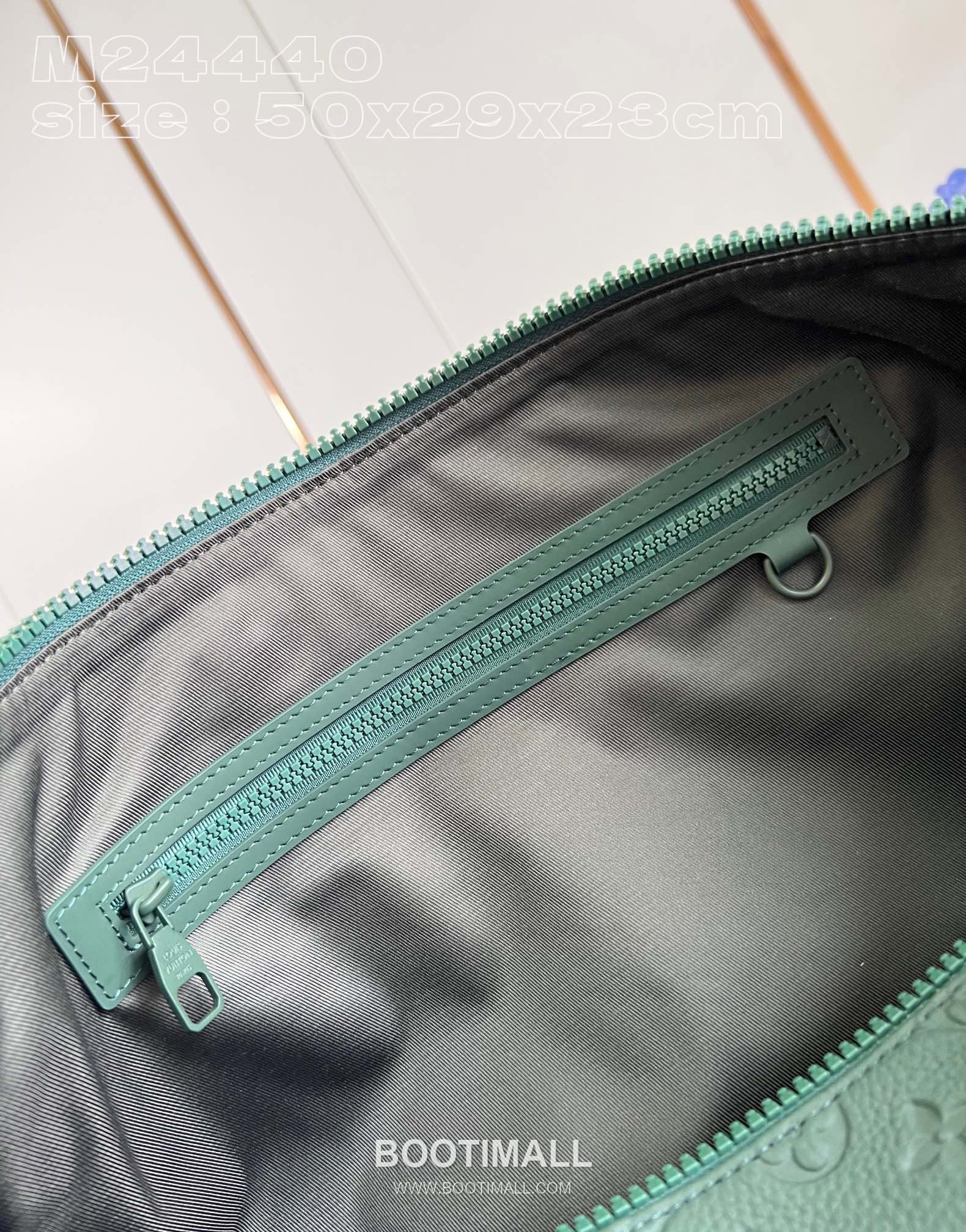 Louis Vuitton Keepall Bandoulière 50 Taurillon Leather Duffle Bag with Strap Metal Detail 루이비통 키폴 반둘리에 50 타우릴론 레더 더플백 M24440 50cm 9