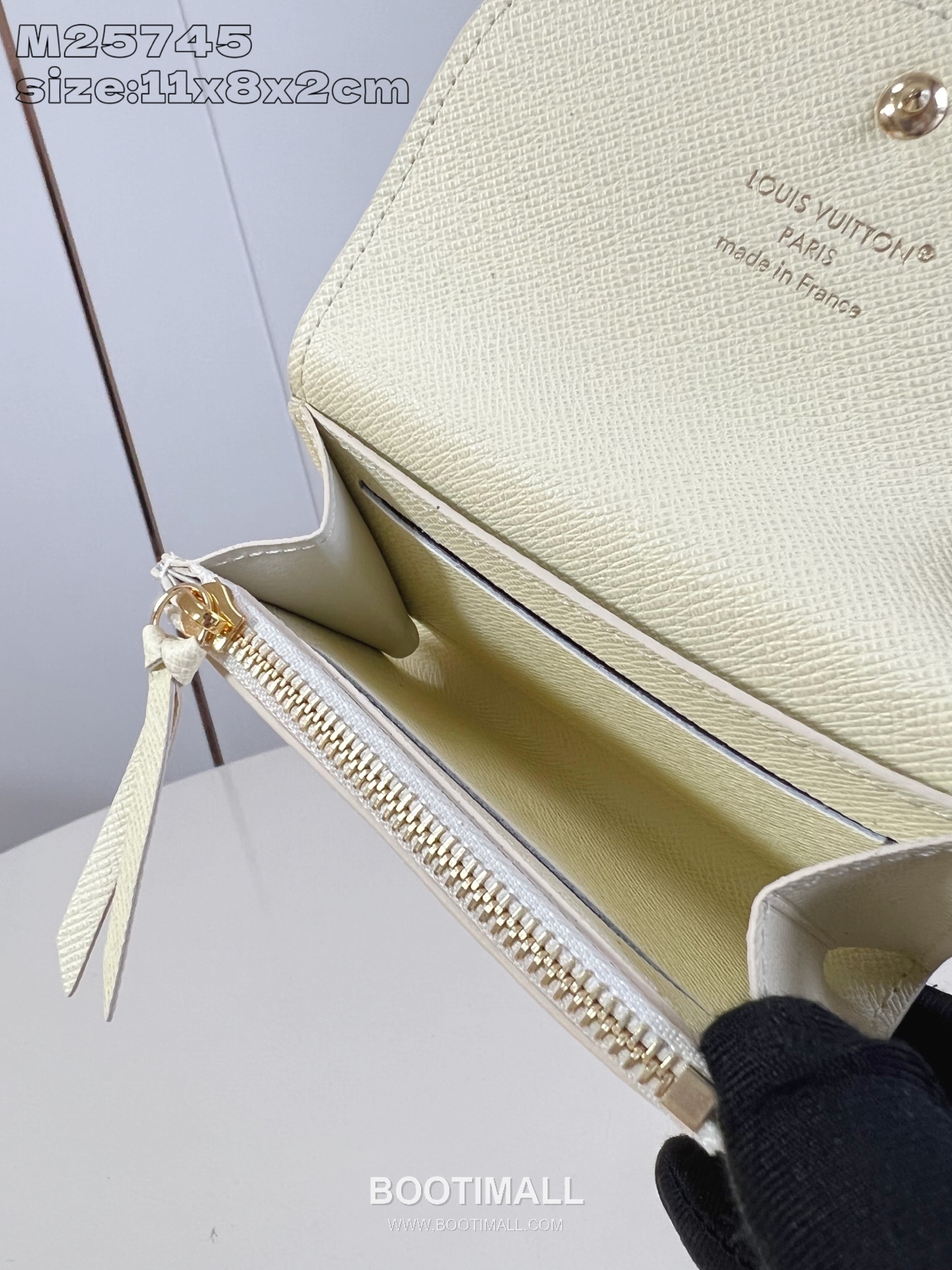 Louis Vuitton Rosalie Calfskin Leather Coin Wallet with Flap Card Slot Detail 루이비통 로잘리 카프스킨 레더 코인 월렛 M25745 11cm 7