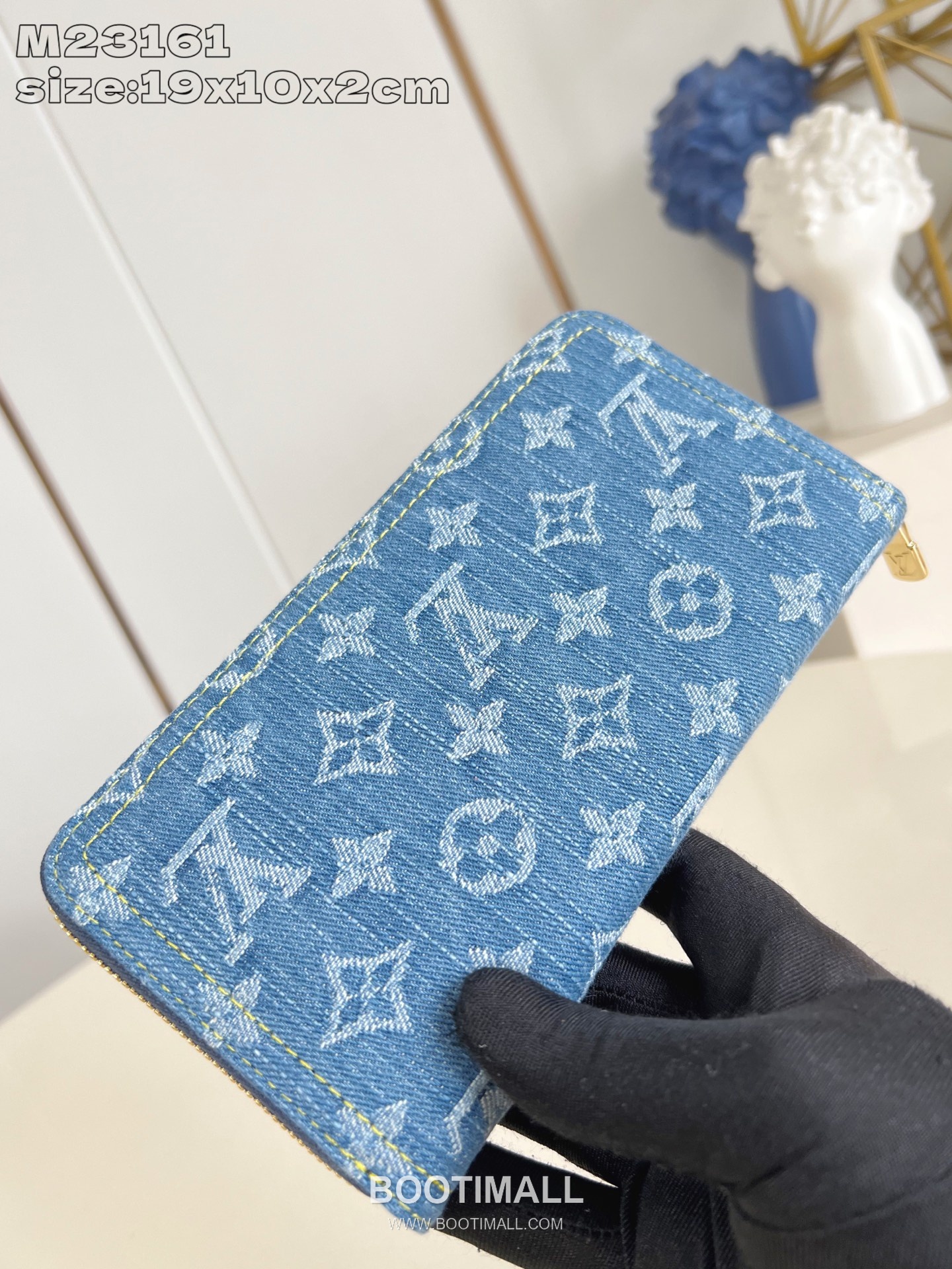 Louis Vuitton Zippy Monogram Denim Canvas Wallet with Cherry Zip Pocket Detail 루이비통 지피 모노그램 데님 캔버스 장지갑 M23161 19.5cm 4