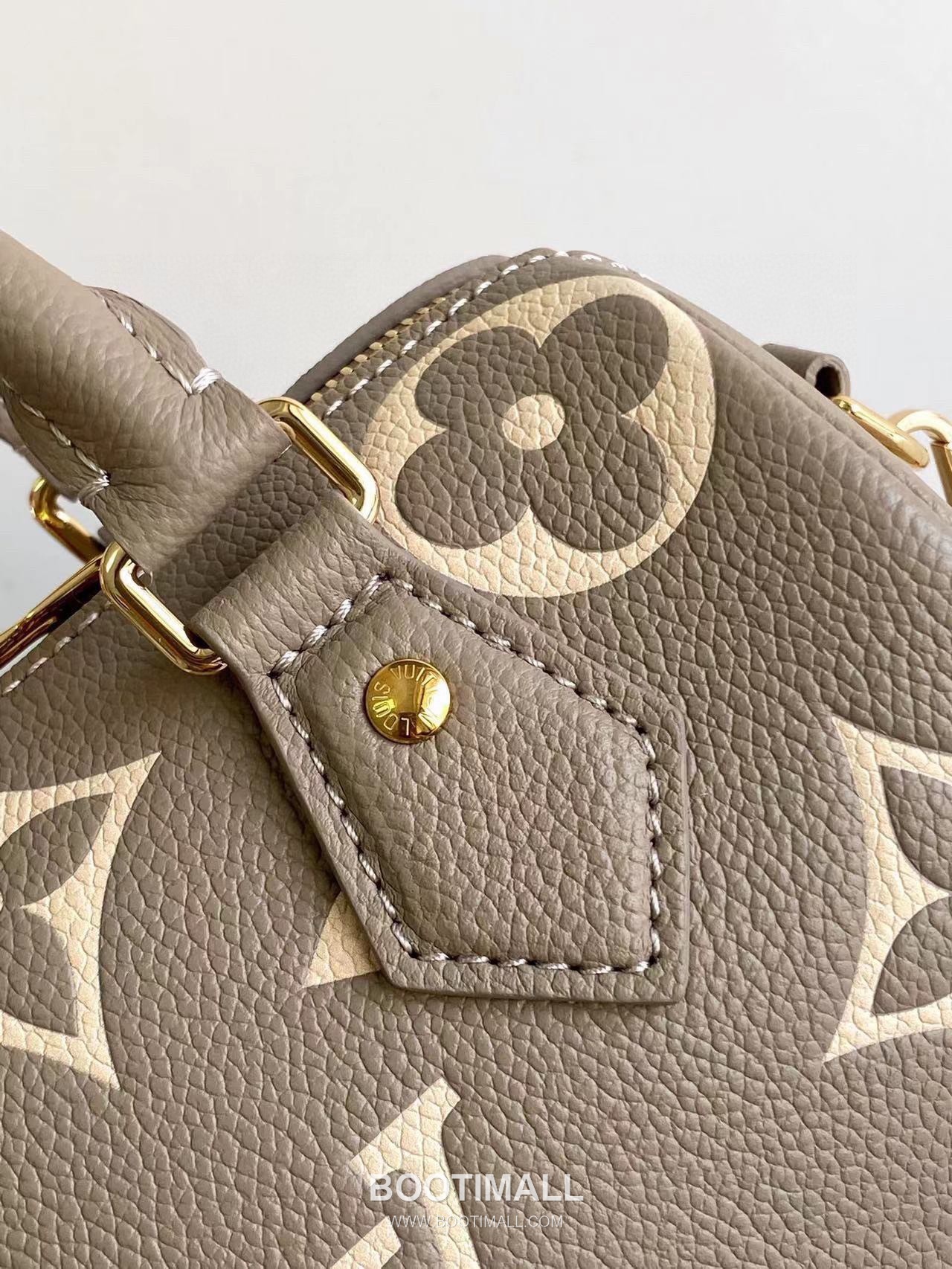 Louis Vuitton Speedy Bandoulière 20 Calfskin Leather Duffle Bag with Chain Strap Lock Detail 루이비통 스피디 반둘리에 20 카프스킨 레더 더플백 M46575 20.5cm 6