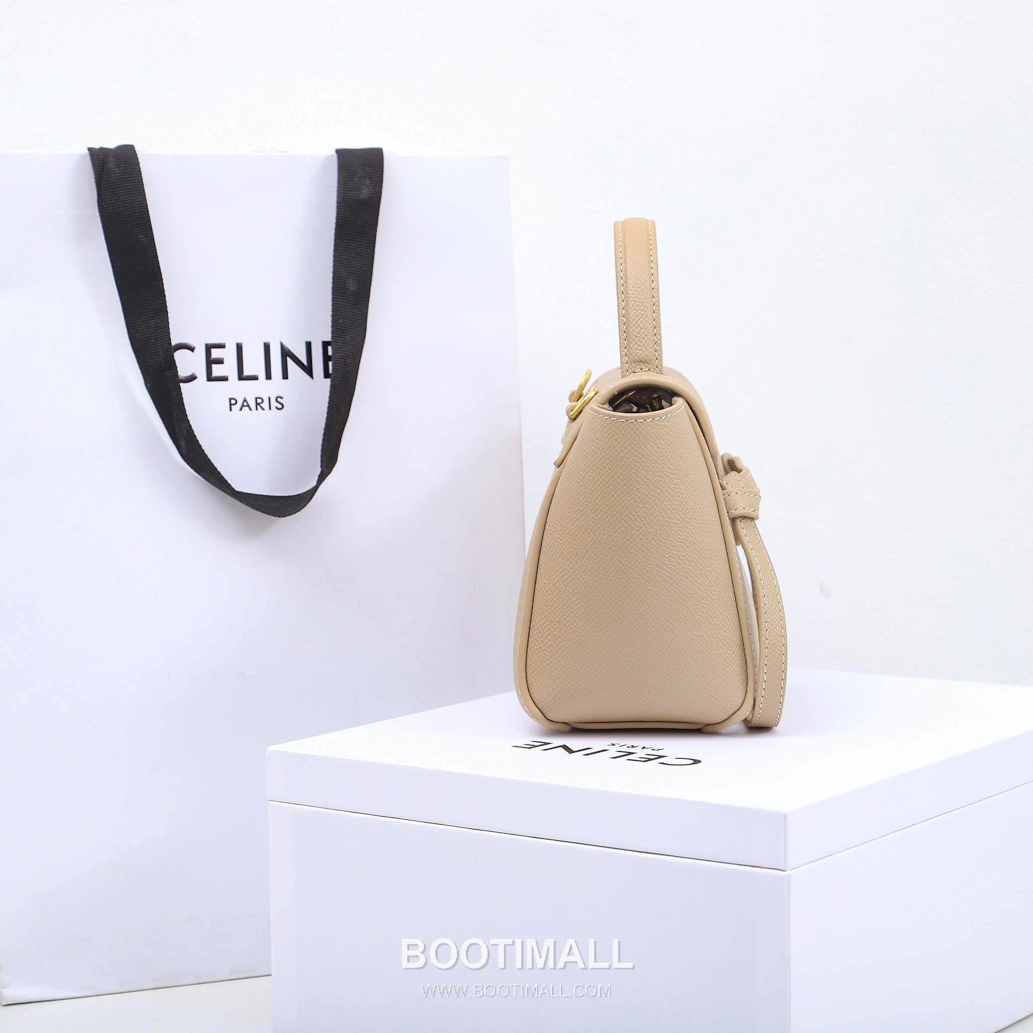 Celine Calfskin Leather Crossbody Bag with Flap Zip Strap Detail 셀린느 카프스킨 레더 크로스바디백 194263 15cm 3