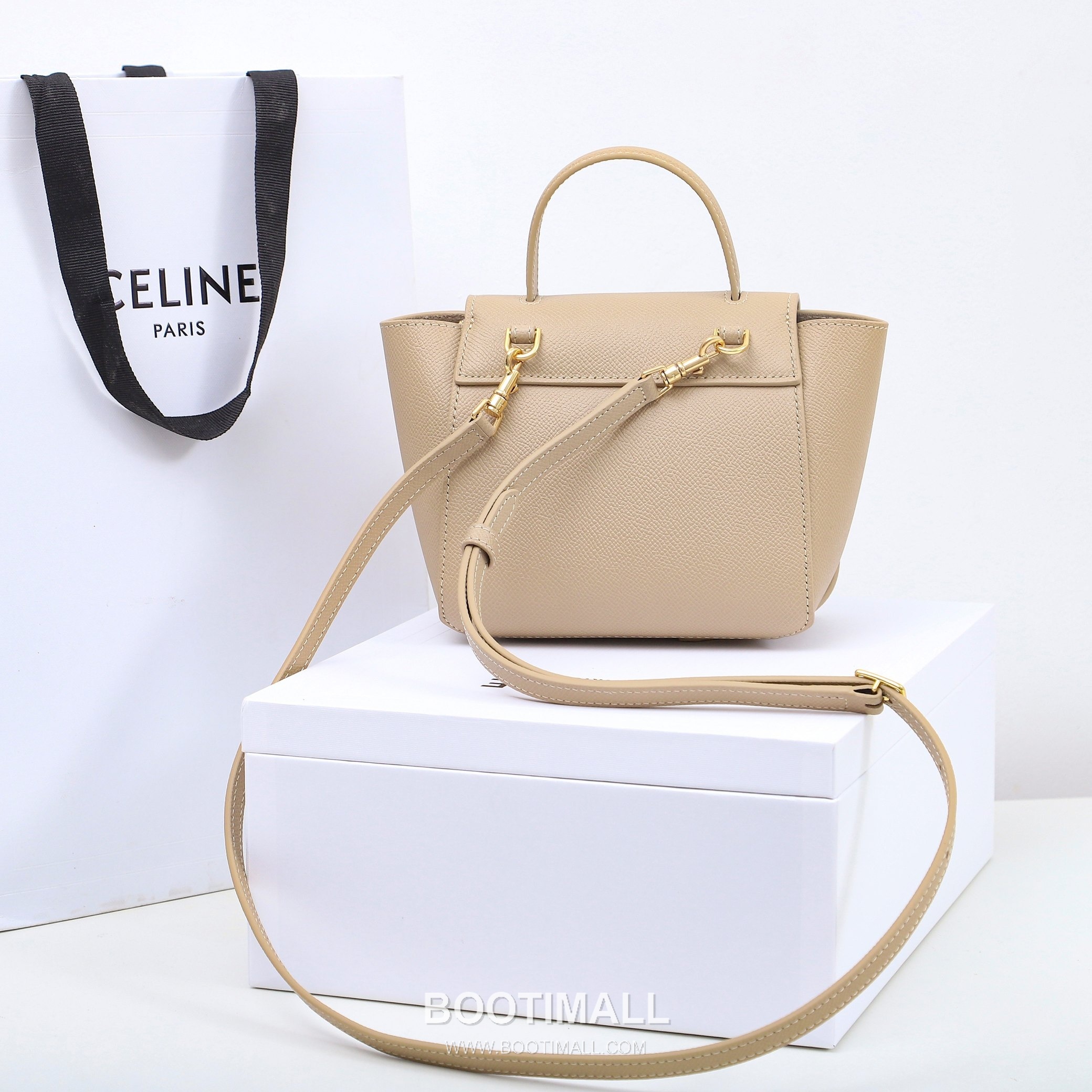 Celine Calfskin Leather Crossbody Bag with Flap Zip Strap Detail 셀린느 카프스킨 레더 크로스바디백 194263 15cm 4