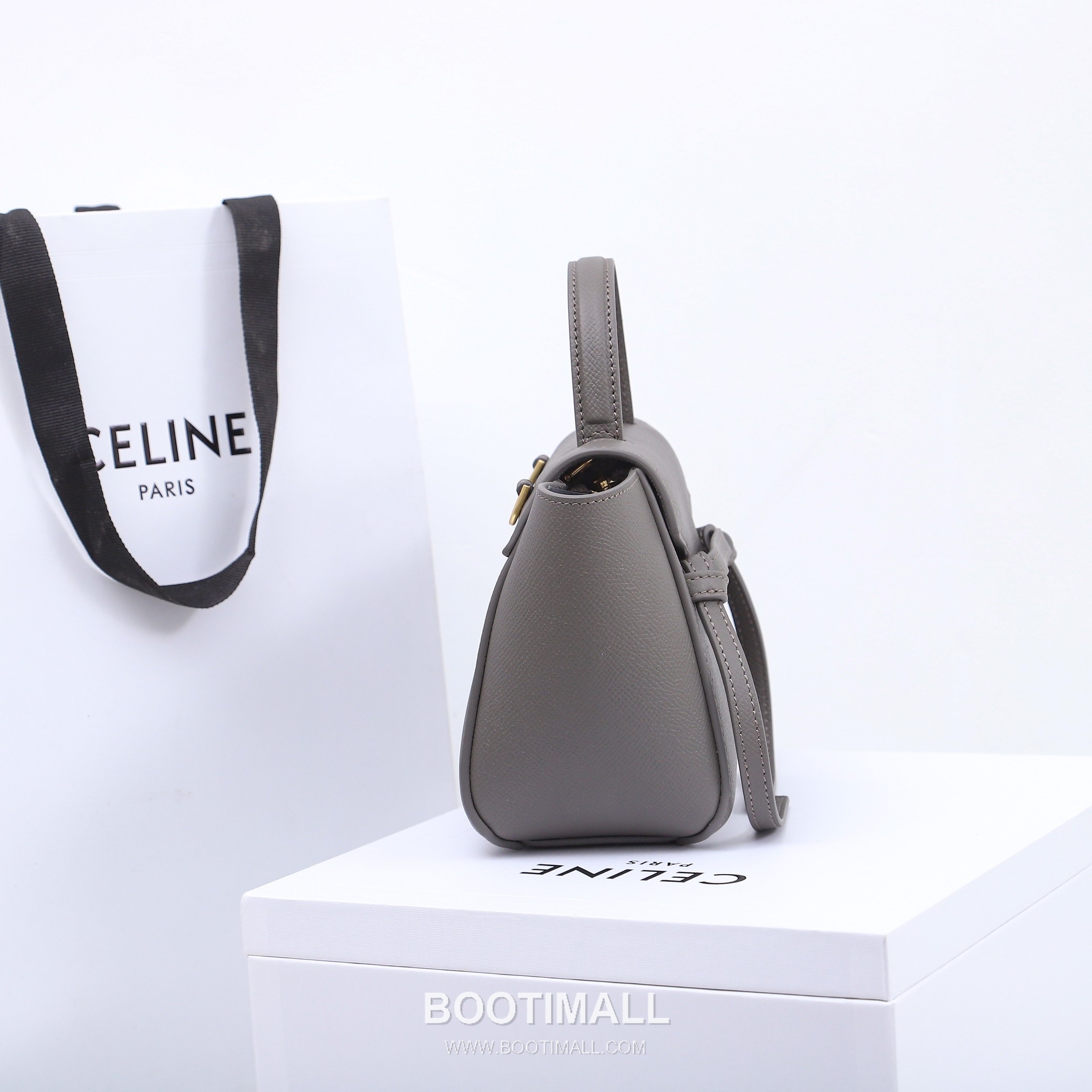Celine Calfskin Leather Crossbody Bag with Flap Zip Strap Detail 셀린느 카프스킨 레더 크로스바디백 194263 15cm 3