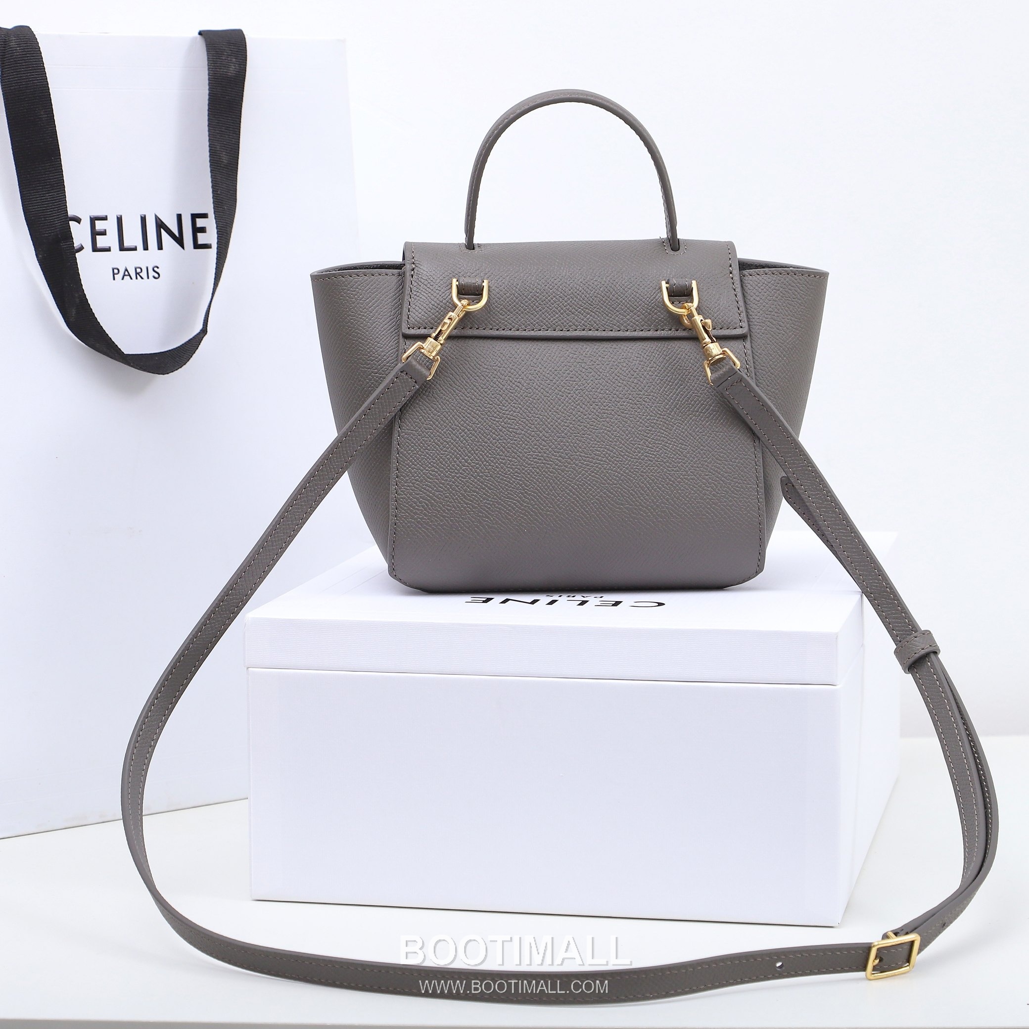 Celine Calfskin Leather Crossbody Bag with Flap Zip Strap Detail 셀린느 카프스킨 레더 크로스바디백 194263 15cm 4