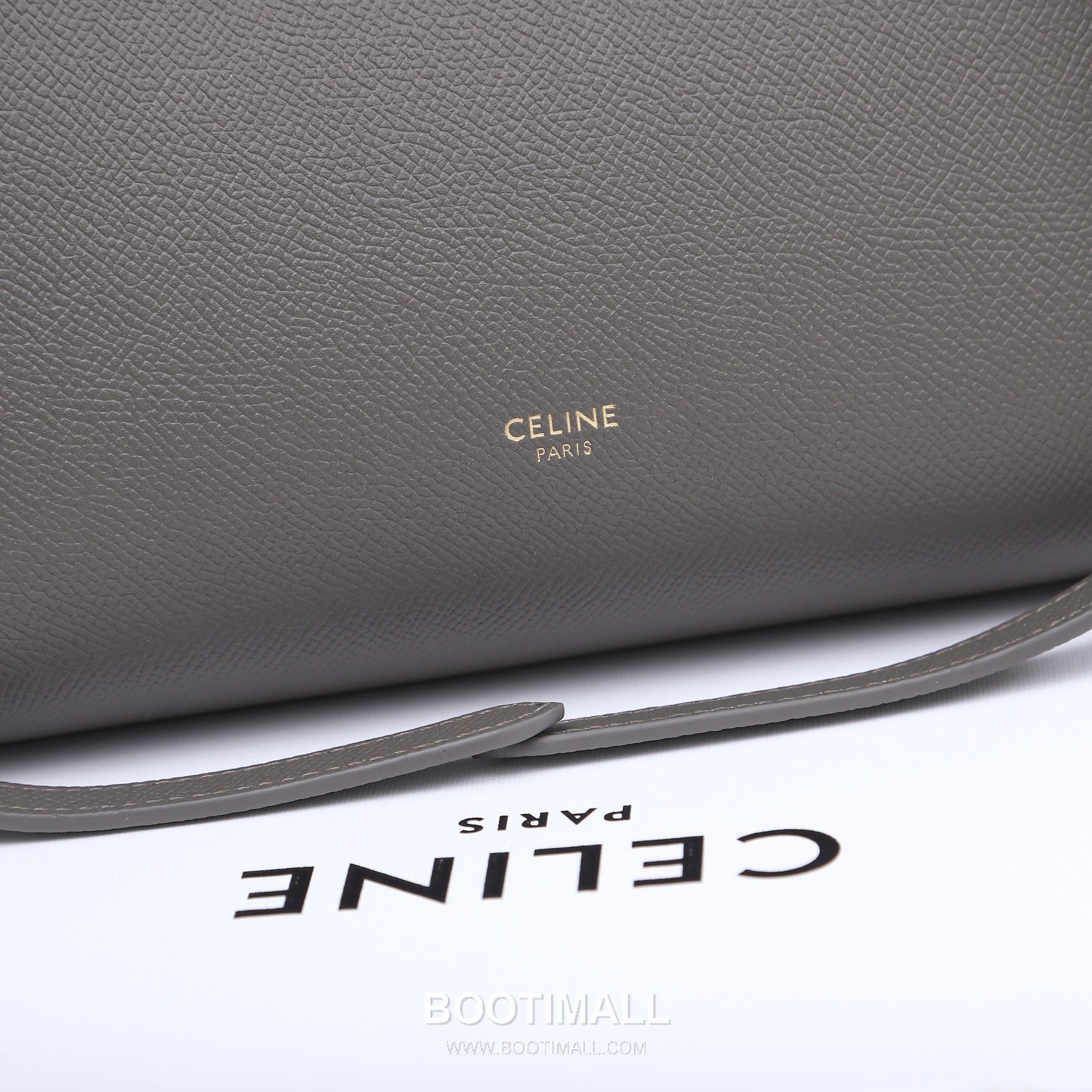 Celine Calfskin Leather Bucket Shoulder Bag with Flap Zip Strap Detail 셀린느 카프스킨 레더 버킷 숄더백 175520 24cm 8