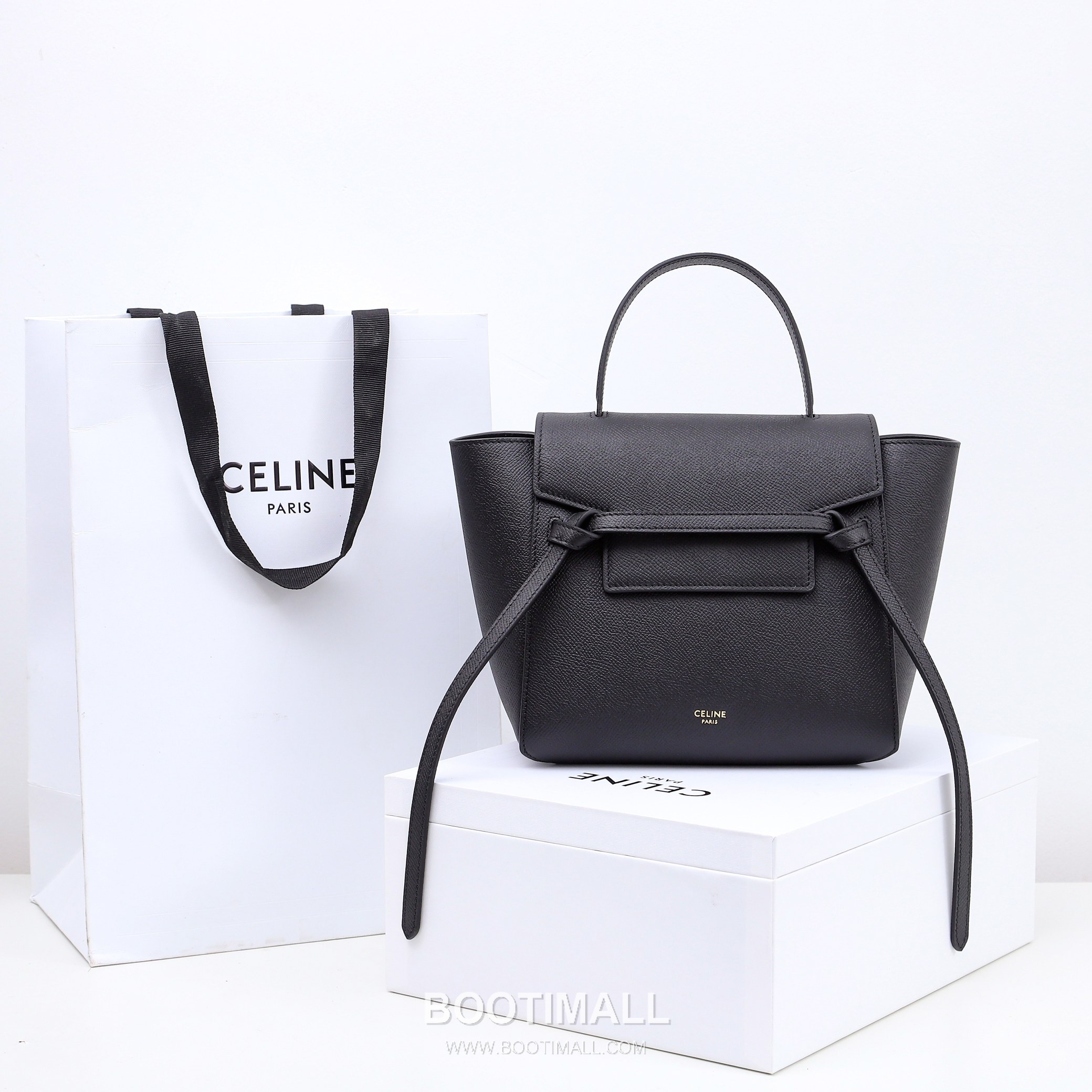 Celine Calfskin Leather Bucket Crossbody Bag with Flap Zip Strap Detail 셀린느 카프스킨 레더 버킷 크로스바디백 175519 20cm 1