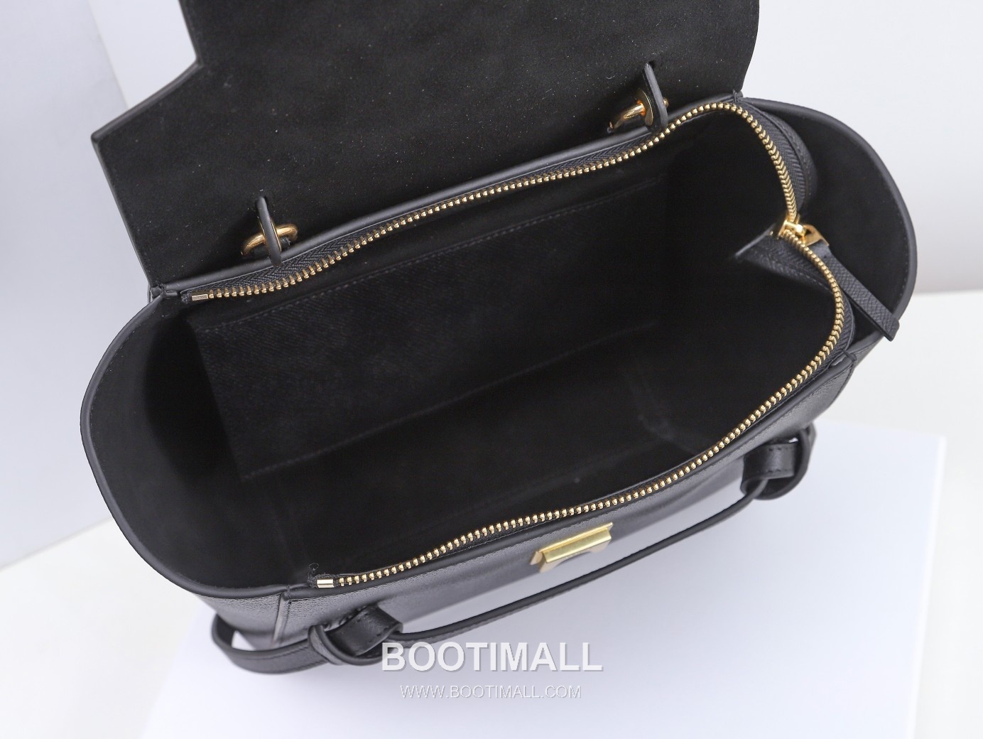 Celine Calfskin Leather Bucket Shoulder Bag with Flap Zip Strap Detail 셀린느 카프스킨 레더 버킷 숄더백 175520 24cm 9