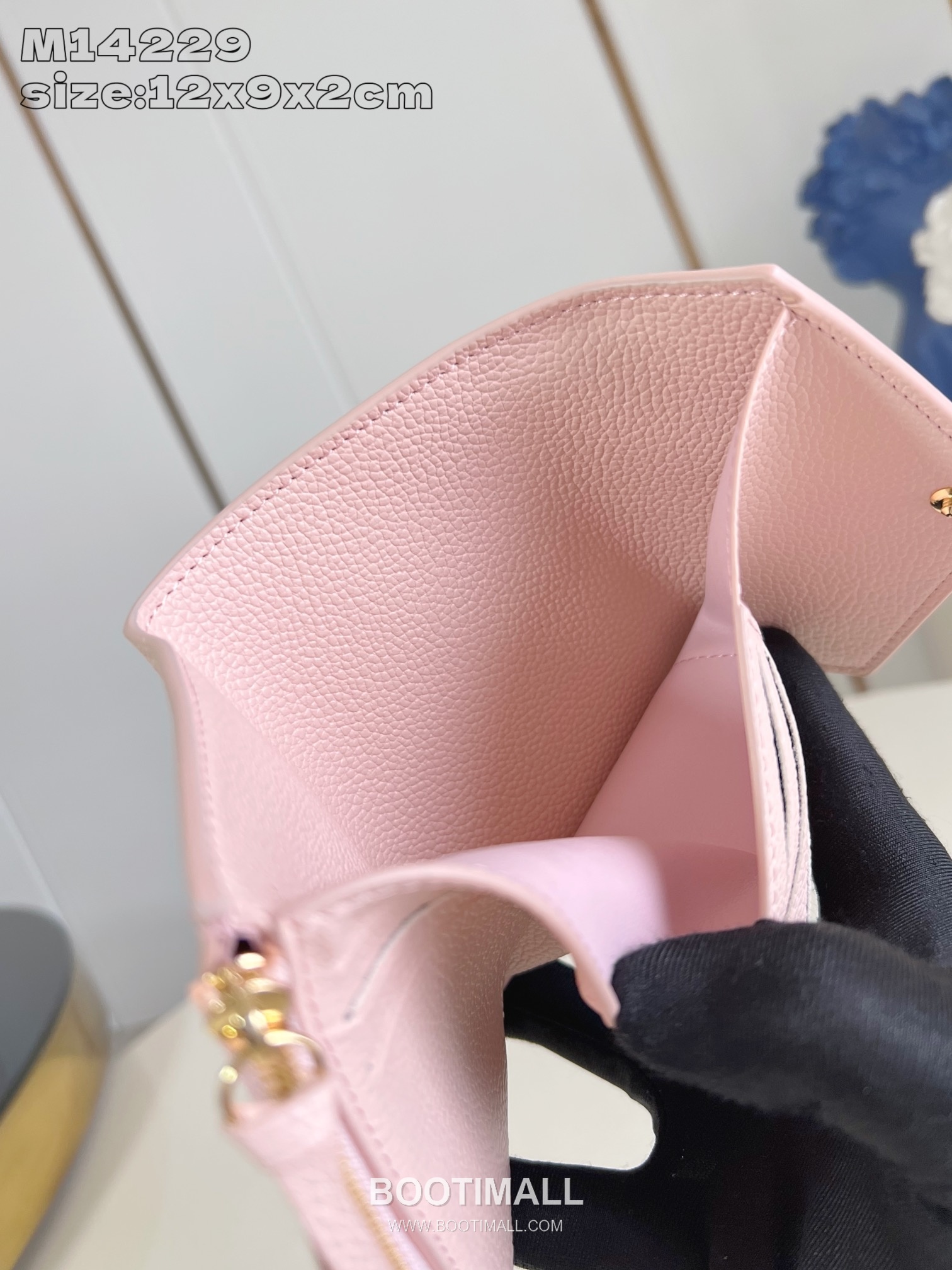 Louis Vuitton Victorine Wallet Monogram Empreinte Leather Snap Button Card Holder with Coin Pocket 루이비통 빅토린 모노그램 앙프렝뜨 레더 스냅 버튼 카드지갑 M14229 12cm 7