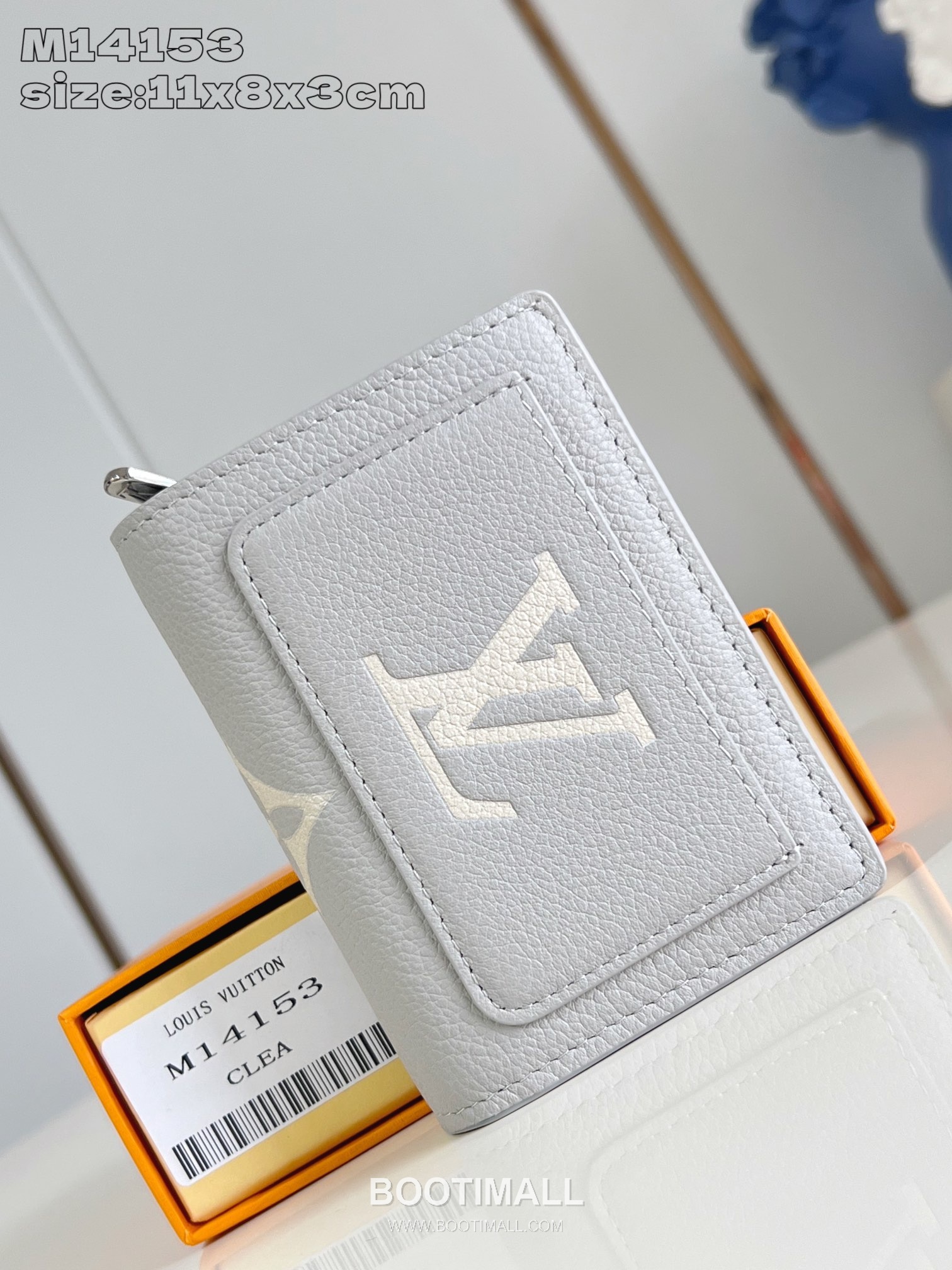 Louis Vuitton Cléa Wallet Monogram Empreinte Leather Zip Coin Pocket Card Holder 루이비통 클레아 모노그램 앙프렝뜨 레더 집 코인 카드지갑 M14153 11cm 1