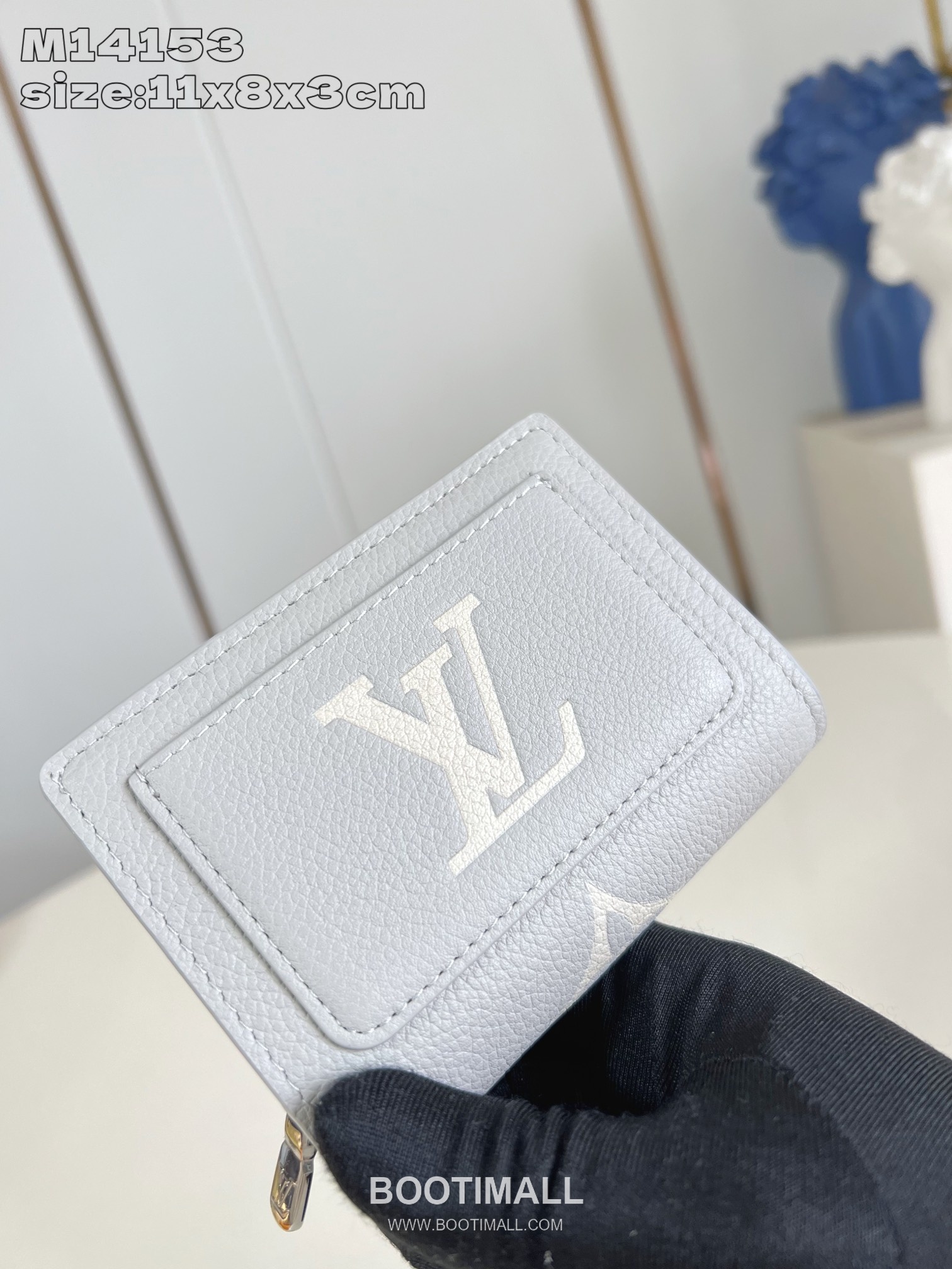 Louis Vuitton Cléa Wallet Monogram Empreinte Leather Zip Coin Pocket Card Holder 루이비통 클레아 모노그램 앙프렝뜨 레더 집 코인 카드지갑 M14153 11cm 2