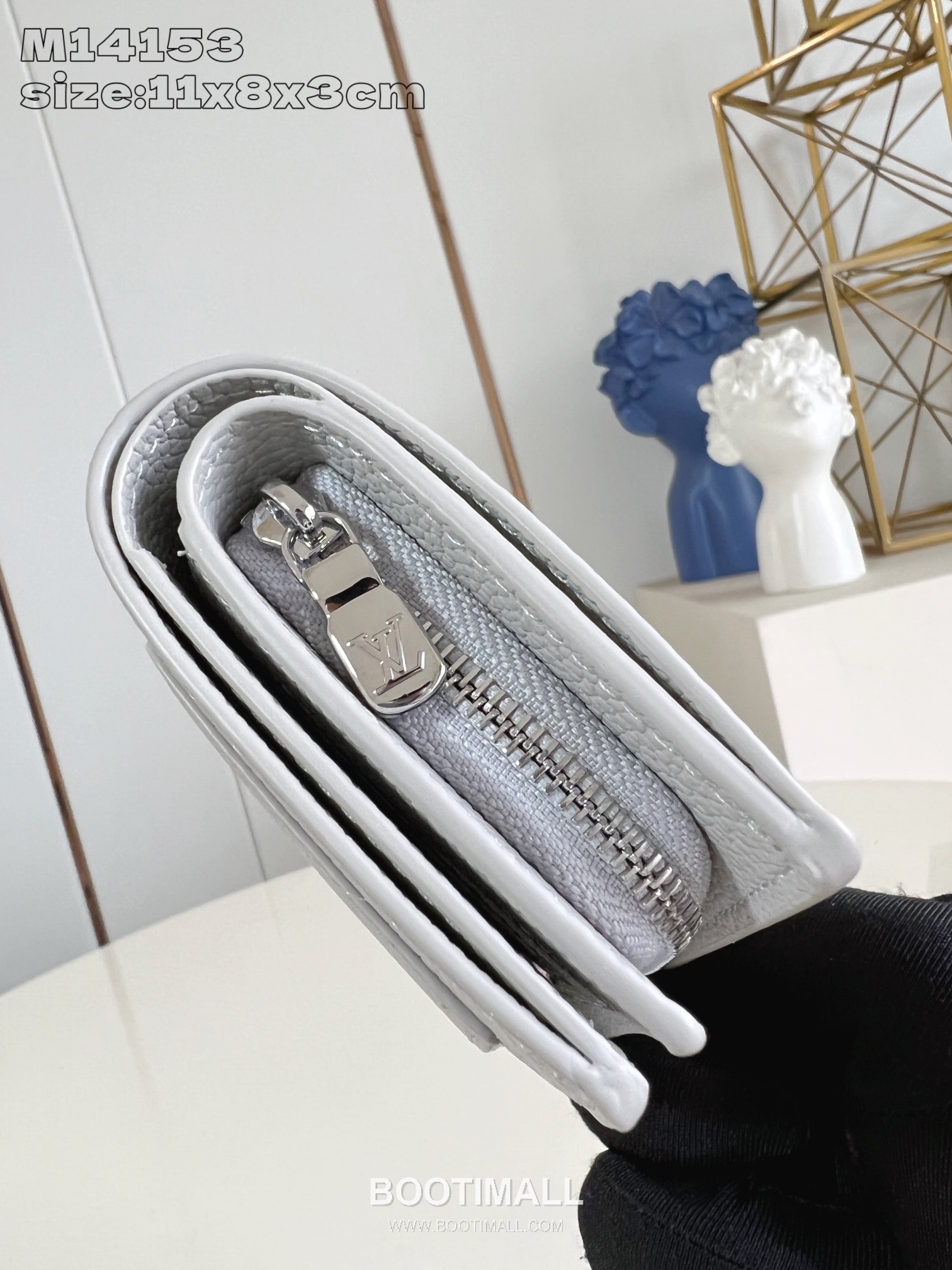 Louis Vuitton Cléa Wallet Monogram Empreinte Leather Zip Coin Pocket Card Holder 루이비통 클레아 모노그램 앙프렝뜨 레더 집 코인 카드지갑 M14153 11cm 4