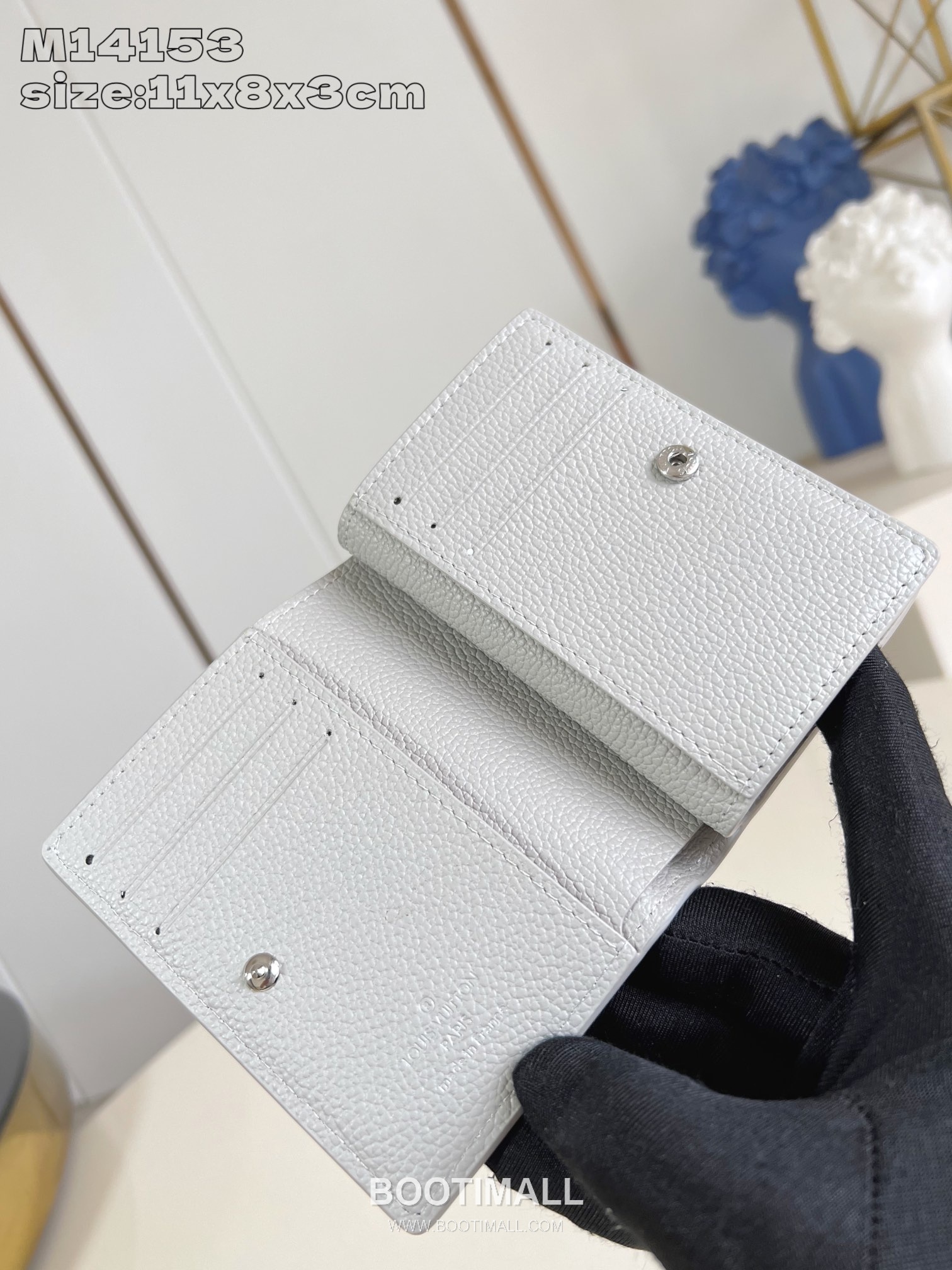 Louis Vuitton Cléa Wallet Monogram Empreinte Leather Zip Coin Pocket Card Holder 루이비통 클레아 모노그램 앙프렝뜨 레더 집 코인 카드지갑 M14153 11cm 6