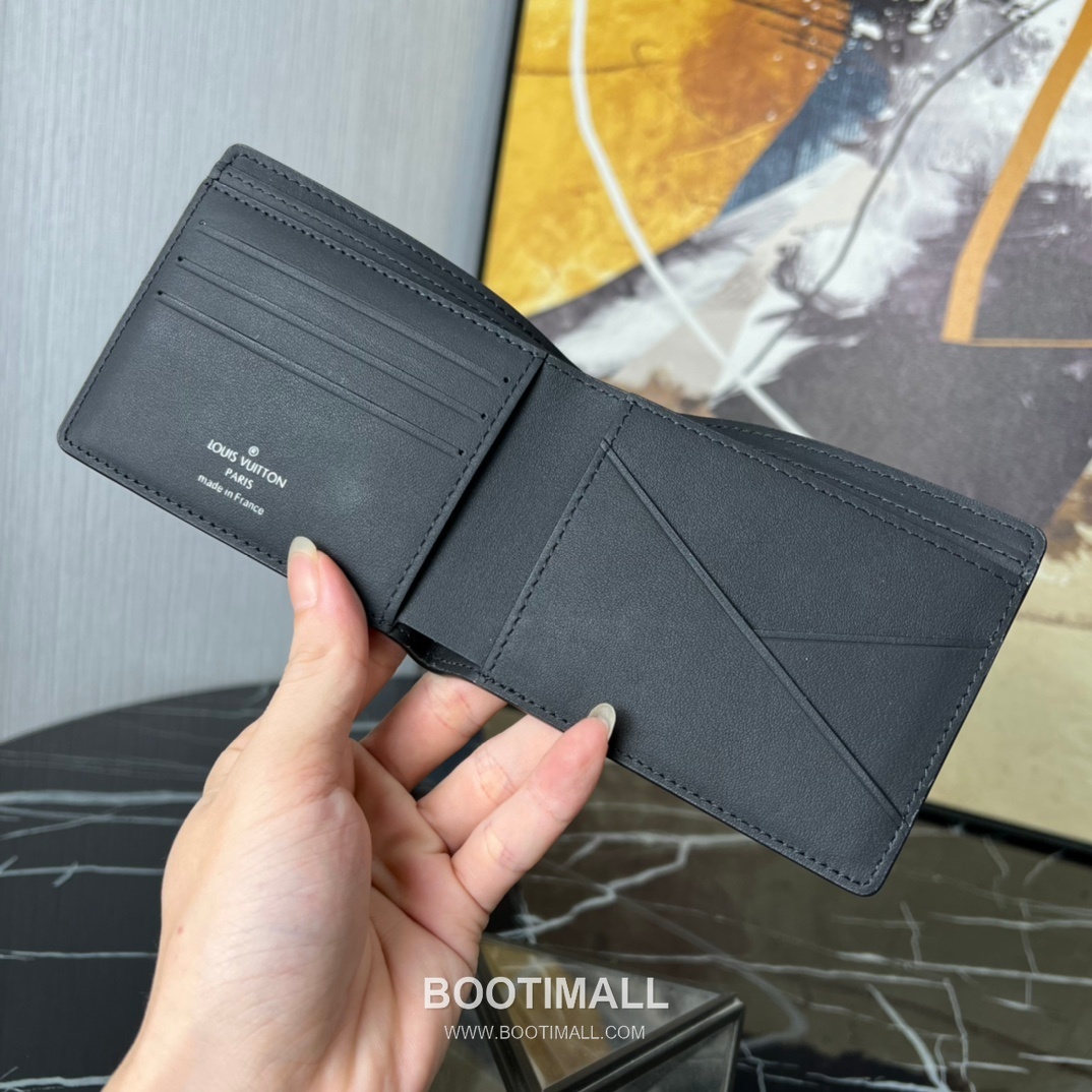 Louis Vuitton Multiple Wallet Taurillon Crocodile Ostrich Leather Bifold Card Holder 루이비통 멀티플 토리옹 크로커다일 오스트리치 레더 반지갑 카드홀더 M84689 11.5cm 4