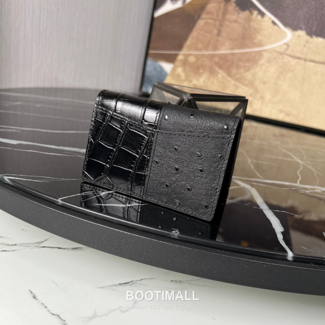 Louis Vuitton Pocket Organizer Monogram Eclipse Canvas Crocodile Ostrich Leather Card Holder 루이비통 포켓 오거나이저 모노그램 이클립스 캔버스 크로커다일 오스트리치 카드지갑 M84690 11.1cm 2