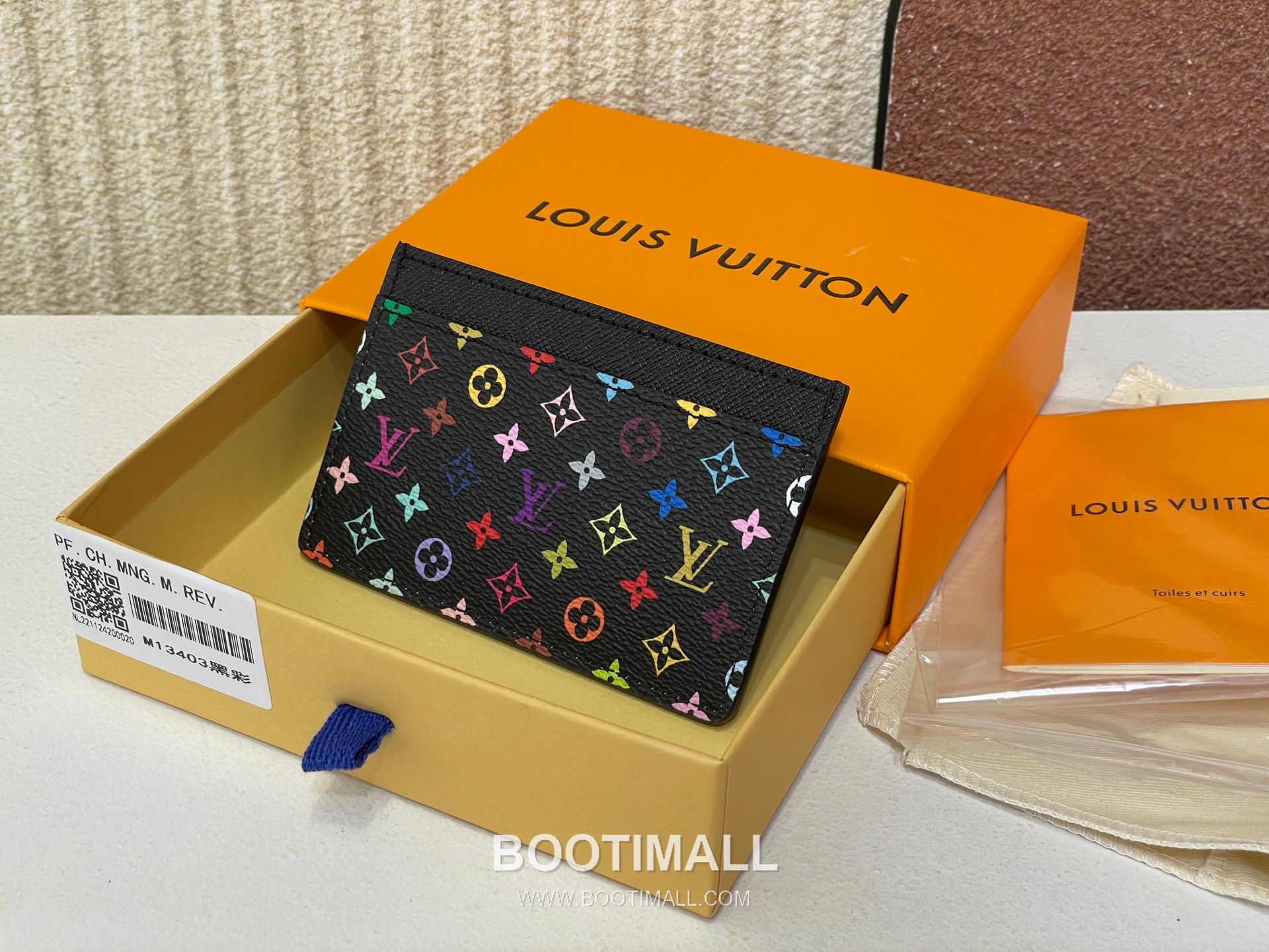Louis Vuitton Card Holder Monogram Multicolor Coated Canvas Slim Card Holder with Dual Slots 루이비통 모노그램 멀티컬러 코팅 캔버스 슬림 카드지갑 듀얼 슬롯 M13403 11cm 1