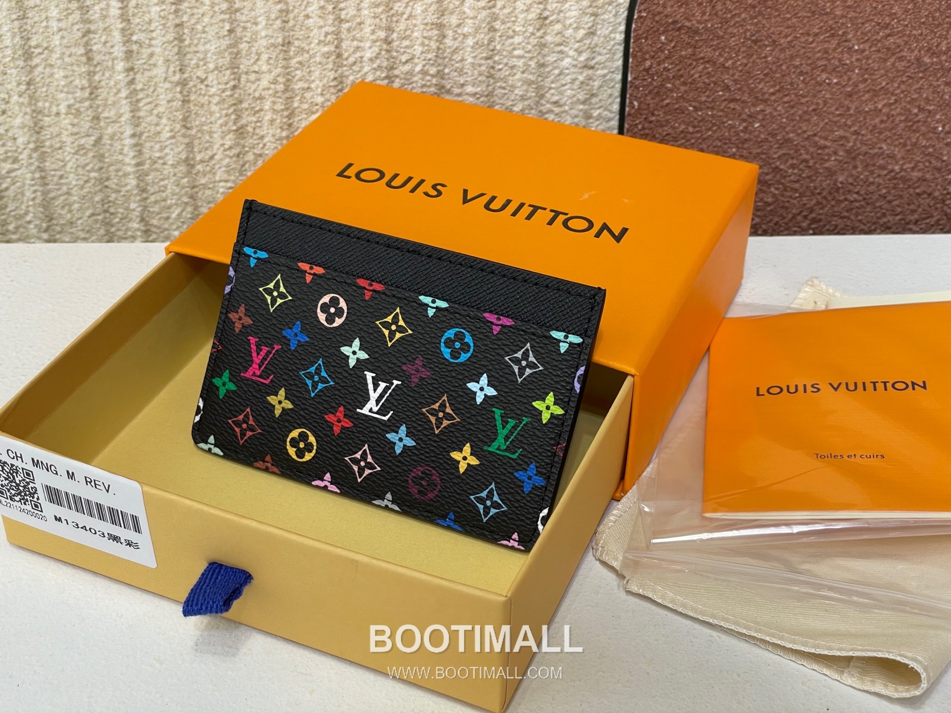 Louis Vuitton Card Holder Monogram Multicolor Coated Canvas Slim Card Holder with Dual Slots 루이비통 모노그램 멀티컬러 코팅 캔버스 슬림 카드지갑 듀얼 슬롯 M13403 11cm 2