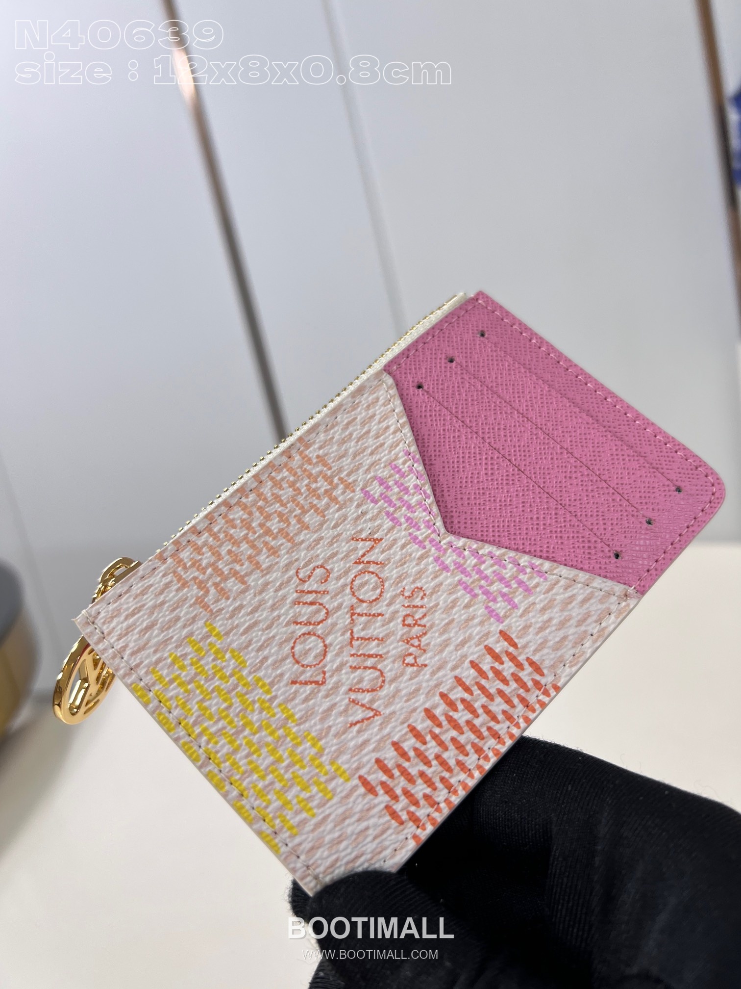 Louis Vuitton Romy Card Holder Damier Canvas Leather Zip Coin Pocket Slim Card Holder 루이비통 로미 다미에 캔버스 레더 집 코인포켓 슬림 카드지갑 N40639 12cm 1