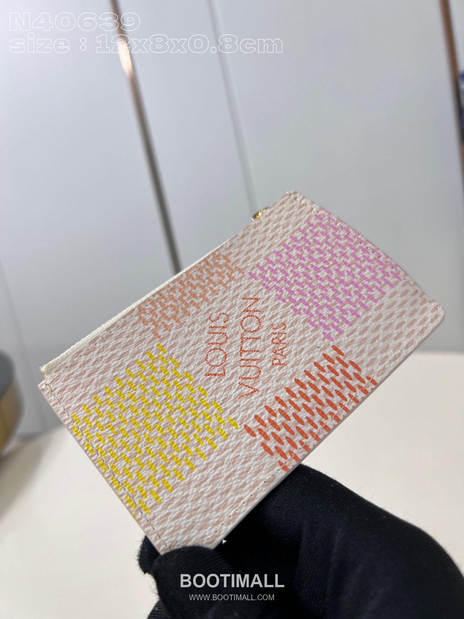 Louis Vuitton Romy Card Holder Damier Canvas Leather Zip Coin Pocket Slim Card Holder 루이비통 로미 다미에 캔버스 레더 집 코인포켓 슬림 카드지갑 N40639 12cm 3