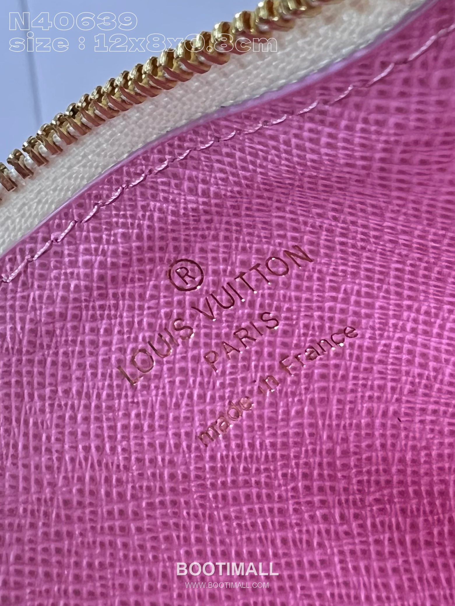 Louis Vuitton Romy Card Holder Damier Canvas Leather Zip Coin Pocket Slim Card Holder 루이비통 로미 다미에 캔버스 레더 집 코인포켓 슬림 카드지갑 N40639 12cm 8