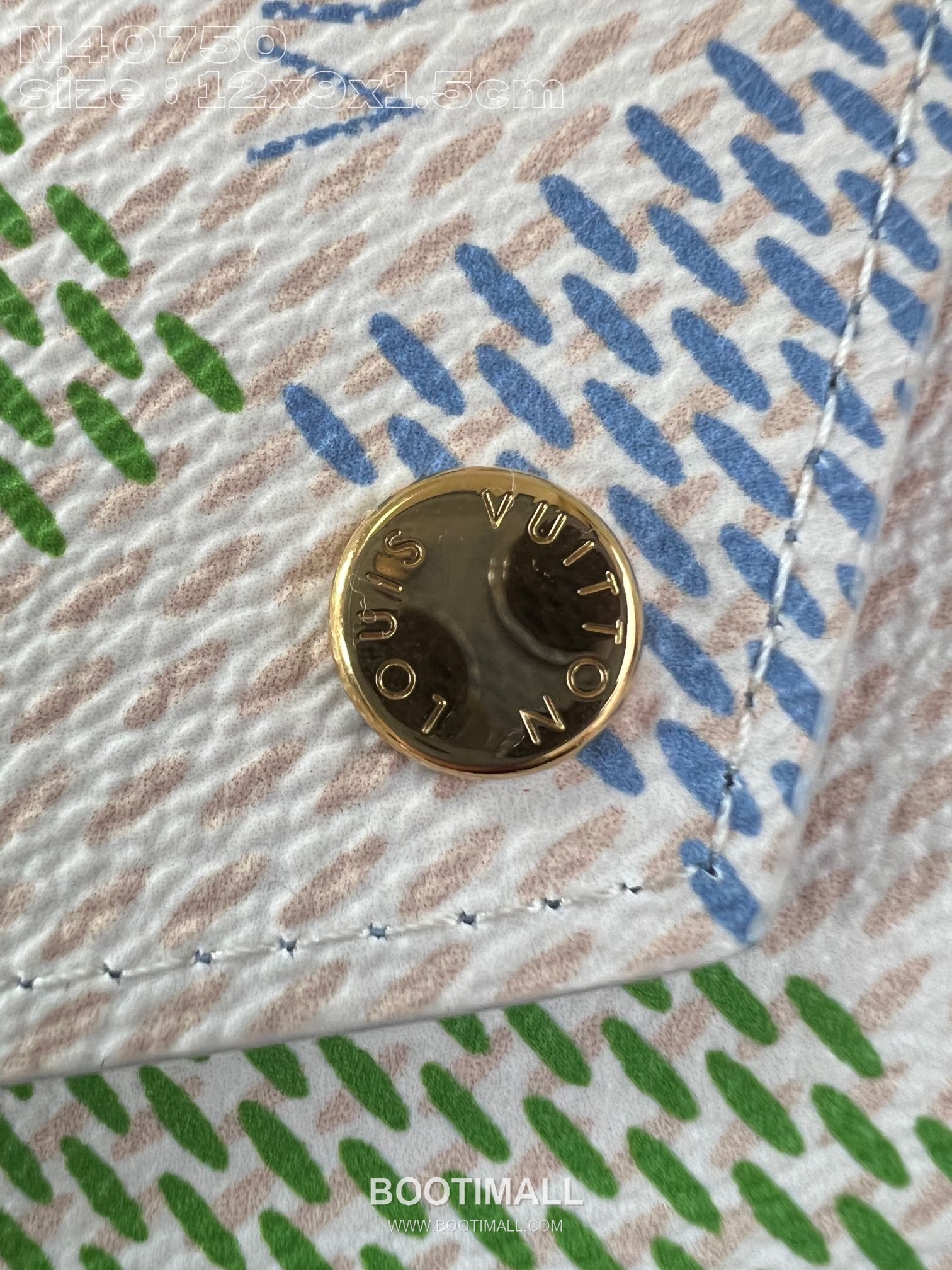 Louis Vuitton Victorine Wallet Damier Canvas Leather Flap Snap Button Card Holder with Coin Pocket 루이비통 빅토린 다미에 캔버스 레더 플랩 스냅 버튼 카드지갑 N40750 12cm 3