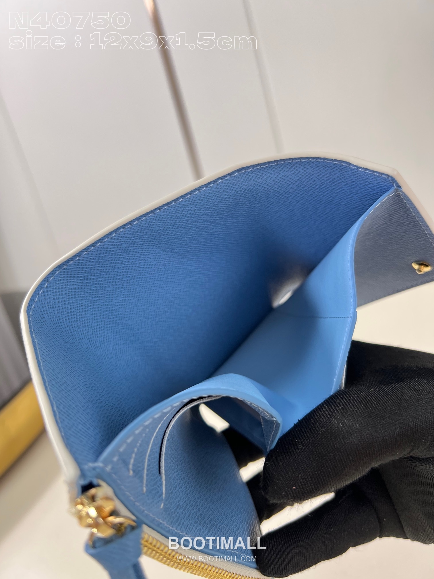 Louis Vuitton Victorine Wallet Damier Canvas Leather Flap Snap Button Card Holder with Coin Pocket 루이비통 빅토린 다미에 캔버스 레더 플랩 스냅 버튼 카드지갑 N40750 12cm 9