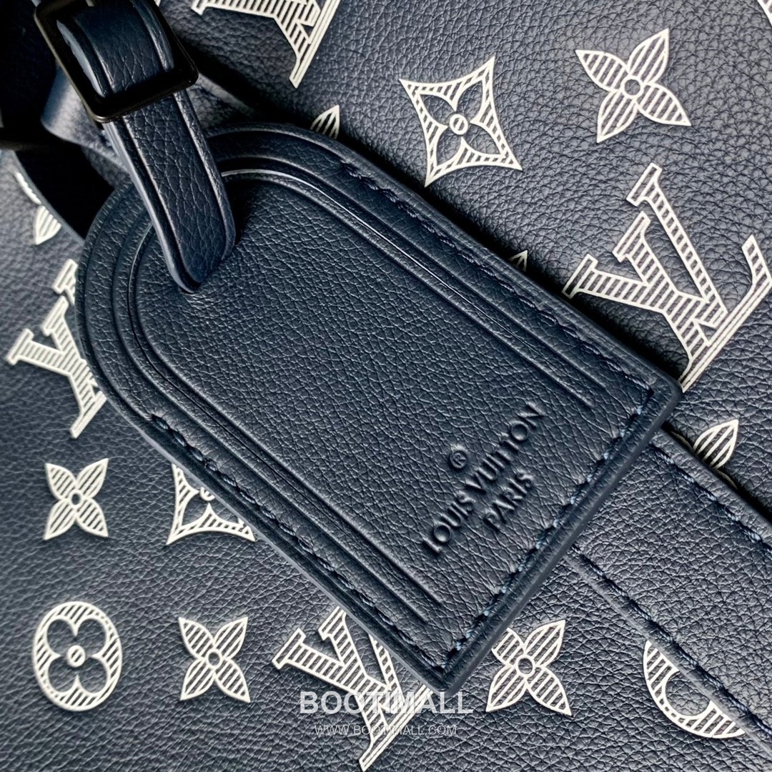 Louis Vuitton Keepall Bandoulière 50 Travel Bag Monogram Shadow Calfskin Leather Duffle Bag with Strap 루이비통 키폴 반둘리에 50 모노그램 쉐도우 카프스킨 레더 더플백 스트랩 M24953 50cm 6