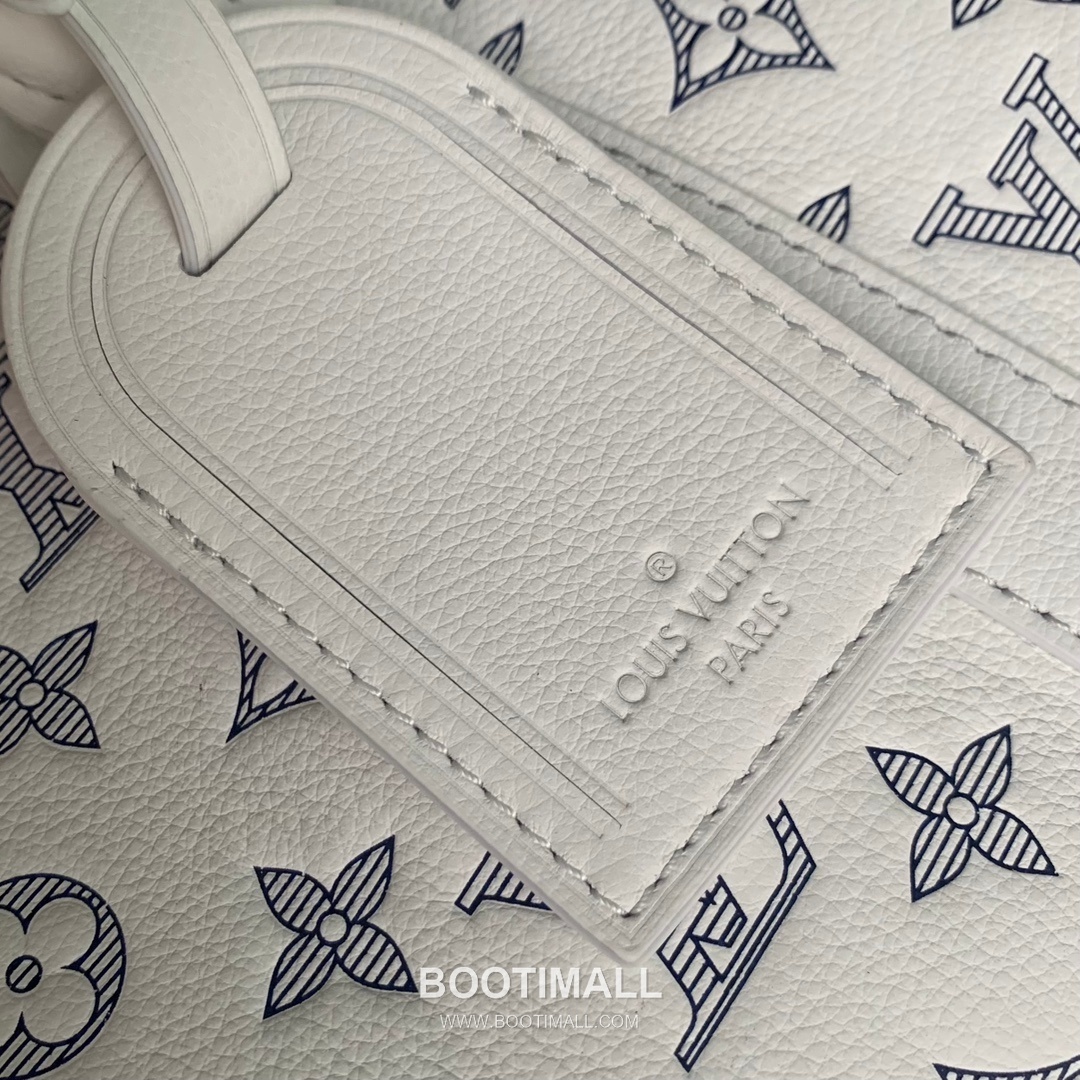 Louis Vuitton Keepall Bandoulière 50 Travel Bag Monogram Shadow Calfskin Leather Duffle Bag with Strap 루이비통 키폴 반둘리에 50 모노그램 쉐도우 카프스킨 레더 더플백 스트랩 M24954 50cm 5