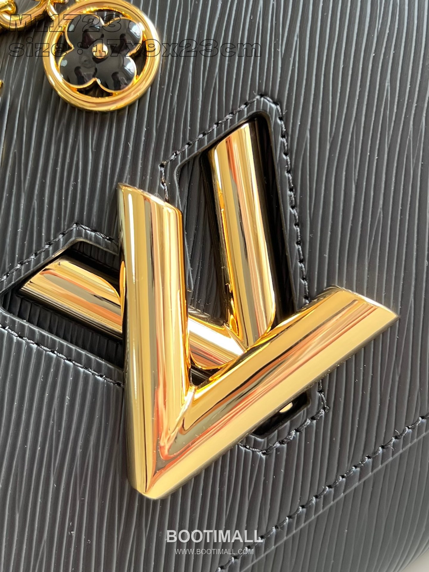 Louis Vuitton Twist MM Bag Epi Leather Chain Shoulder Bag with Enamel Monogram Flower Charm 루이비통 트위스트 MM 에피 레더 체인 숄더백 에나멜 플라워 참 M11723 23cm 3