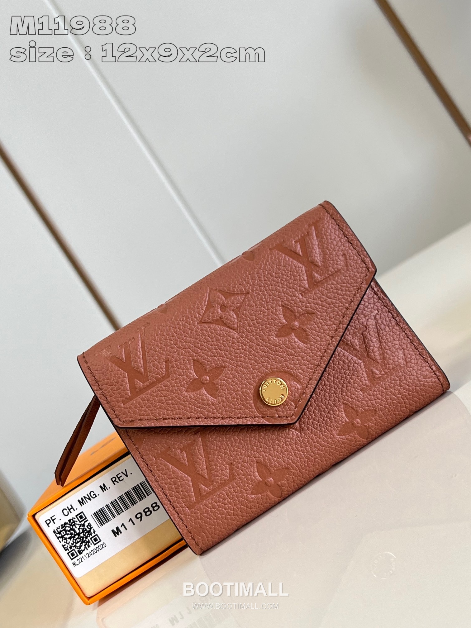 Louis Vuitton Victorine Wallet Monogram Embossed Leather Flap Card Holder with Coin Pocket 루이비통 빅토린 모노그램 엠보싱 레더 플랩 카드지갑 코인포켓 M11988 12cm 1