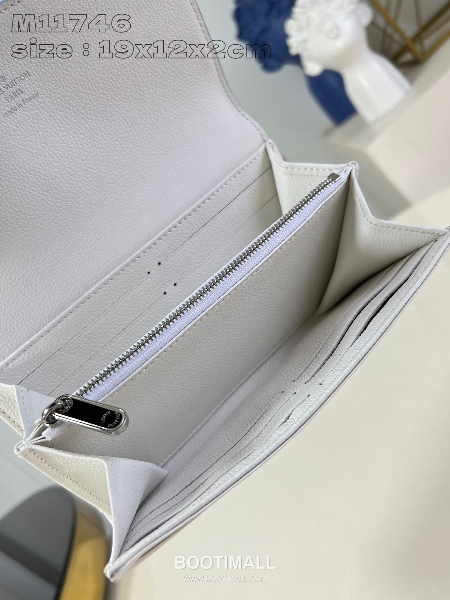 Louis Vuitton Iris Wallet Perforated Calfskin Leather Flap Long Wallet with Zip Coin Pocket 루이비통 아이리스 퍼포레이티드 카프스킨 레더 플랩 장지갑 집 코인포켓 M11746 19cm 7