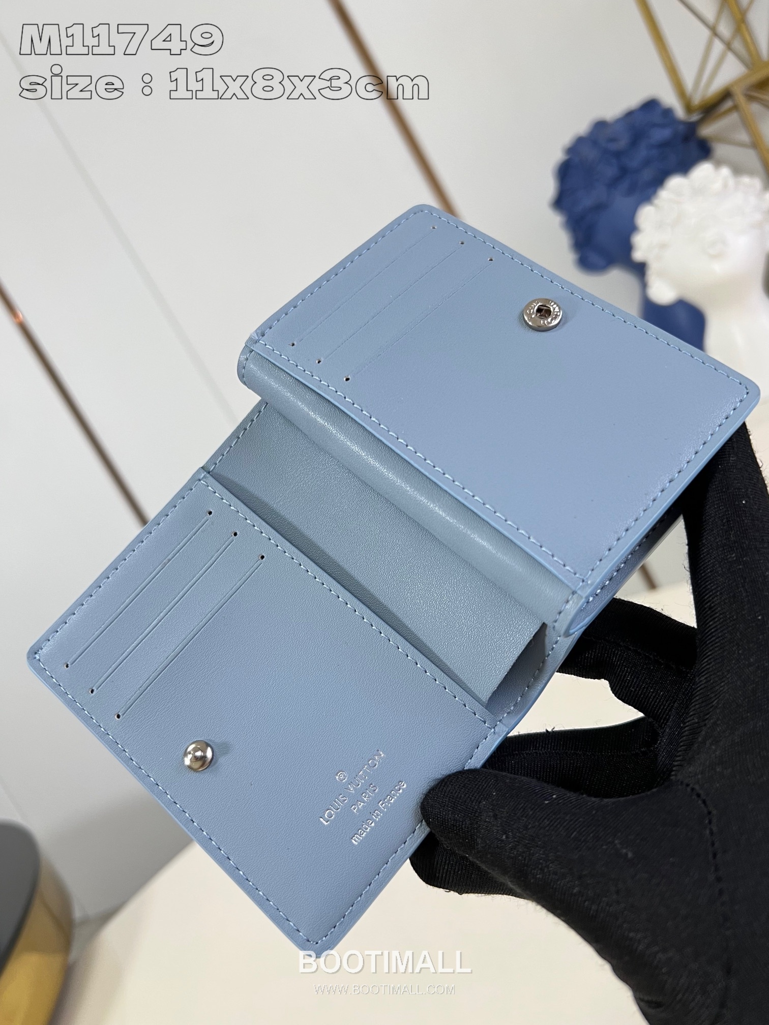 Louis Vuitton Cléa Wallet Mahina Calfskin Leather Perforated Zip Coin Card Holder 루이비통 클레아 마히나 카프스킨 레더 퍼포레이티드 집 코인 카드지갑 M11749 11cm 6