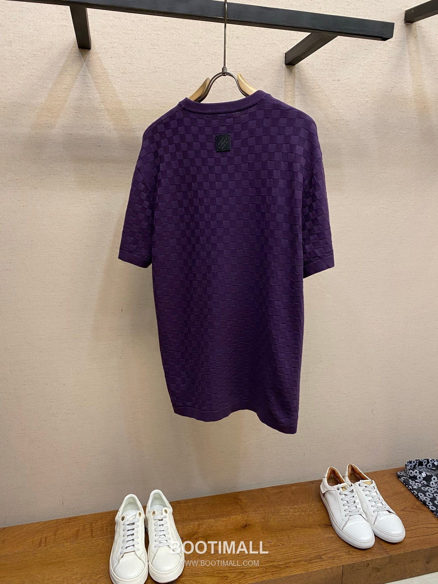 Louis Vuitton 2026SS Damier Jacquard Cotton Blend Knit T-Shirt with Embroidery 루이비통 2026SS 다미에 자카드 코튼 혼방 니트 반팔 티셔츠 자수 7