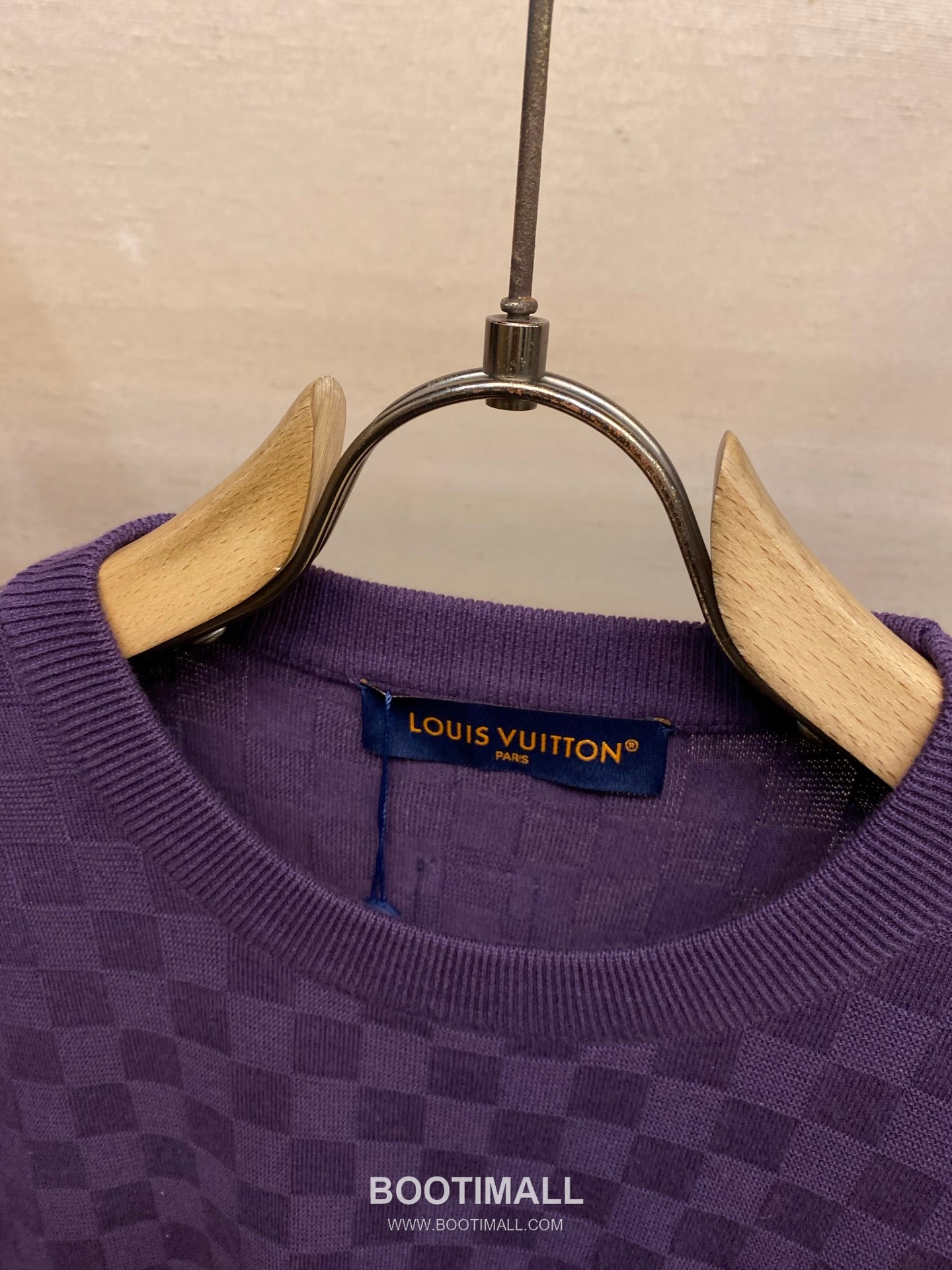 Louis Vuitton 2026SS Damier Jacquard Cotton Blend Knit T-Shirt with Embroidery 루이비통 2026SS 다미에 자카드 코튼 혼방 니트 반팔 티셔츠 자수 8