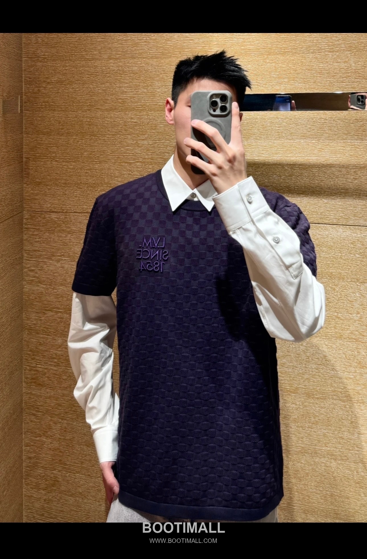 Louis Vuitton 2026SS Damier Jacquard Cotton Blend Knit T-Shirt with Embroidery 루이비통 2026SS 다미에 자카드 코튼 혼방 니트 반팔 티셔츠 자수 15