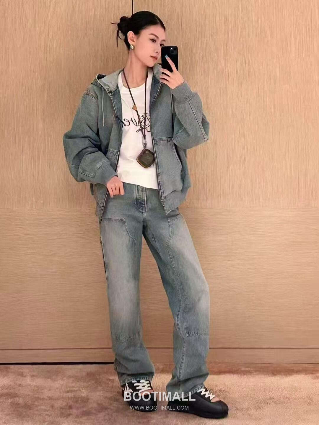 Louis Vuitton 2026SS Washed Cotton Denim Pants with Double Knee Distressed Detail 루이비통 2026SS 워시드 코튼 데님 팬츠 더블니 스트럭처 디스트로이드 디테일 7