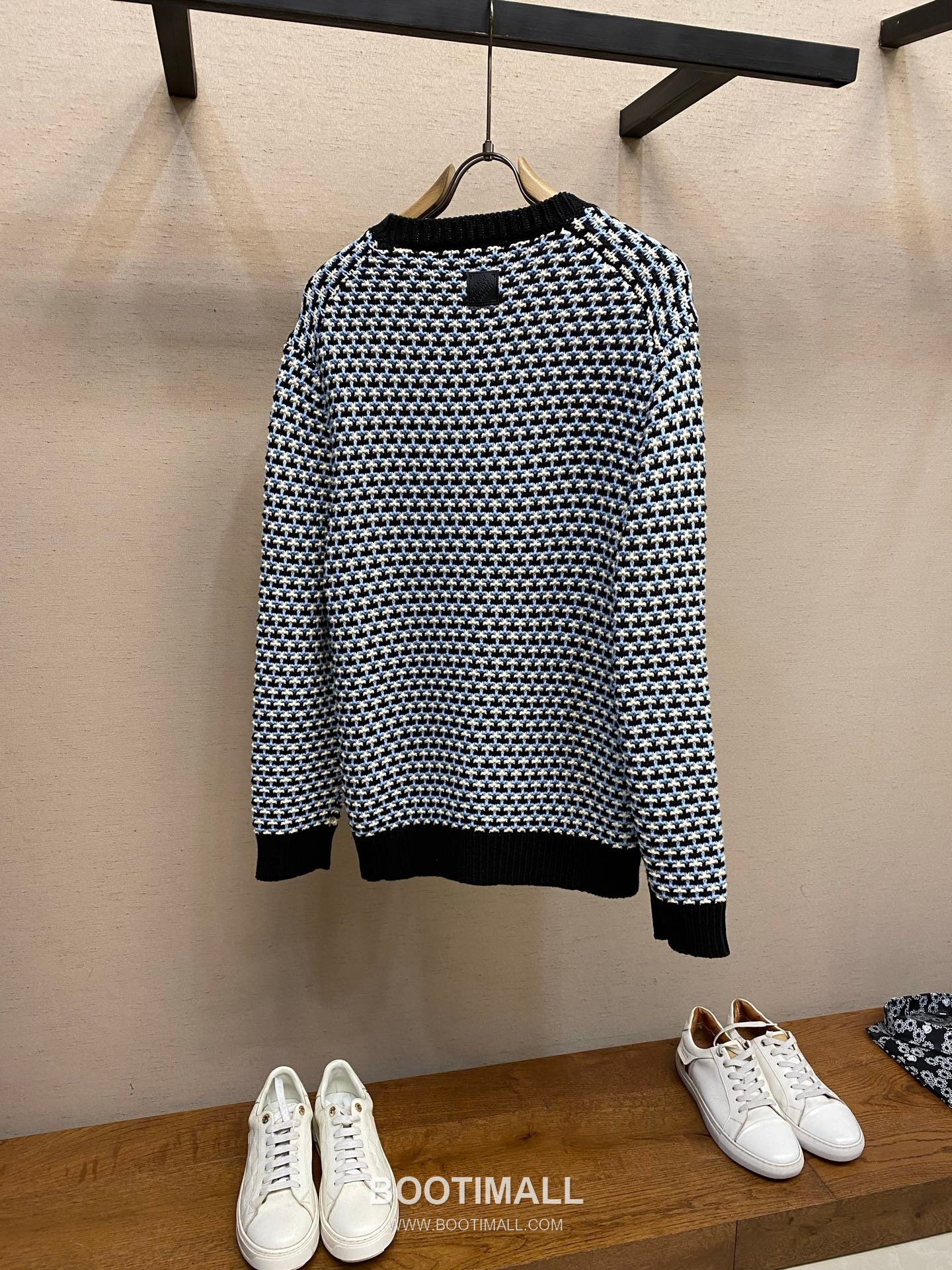 Louis Vuitton 2026FW Houndstooth Pattern Cotton Blend Knit Sweater 루이비통 2026FW 하운드투스 패턴 코튼 혼방 니트 스웨터 6